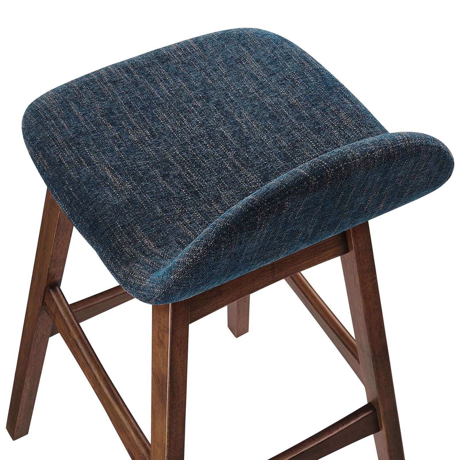 The woven seat texture blends deep blue tones with a refined heathered finish. || EEI-6553-HEA || detail_studio