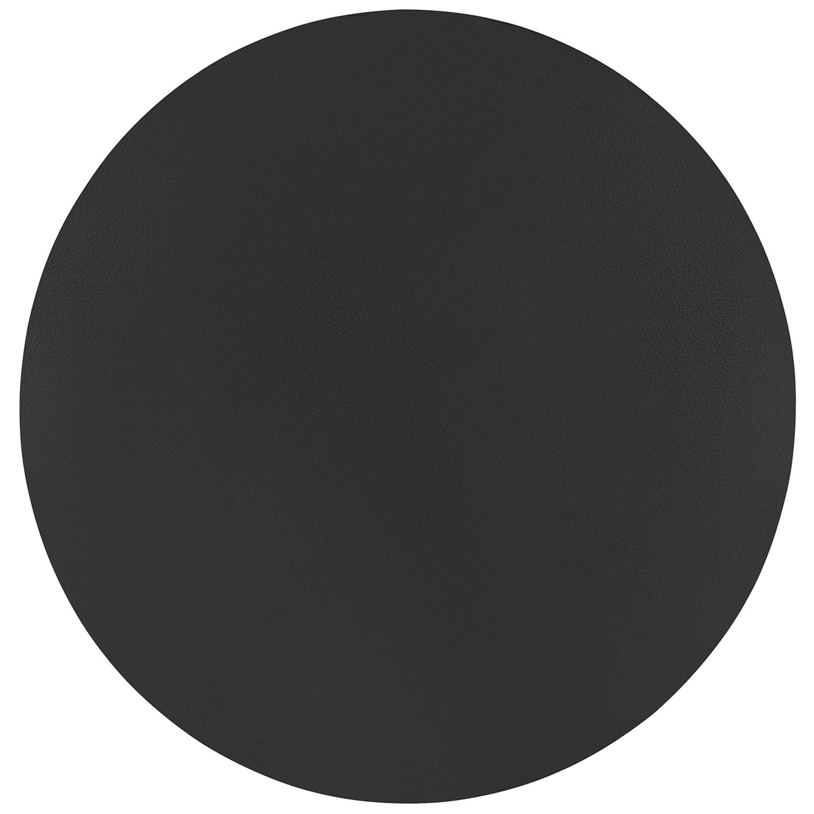 Smooth round black iron tabletop showcases a refined modern finish that resists daily wear || EEI-6606-WHI-BLK || detail_studio
