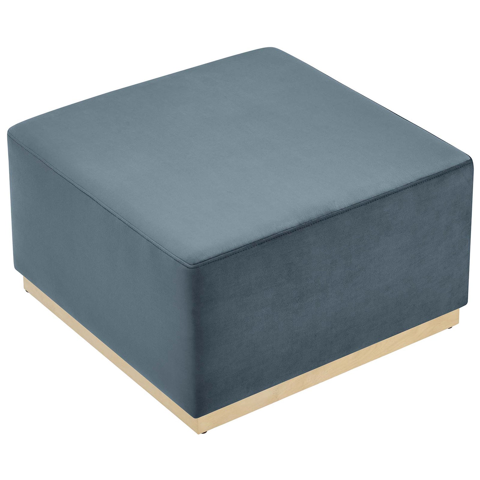 Spacious 28 inch square ottoman top offers ample room for trays, books, and relaxed lounging || EEI-6643-CAB-NAT || top_angle_studio