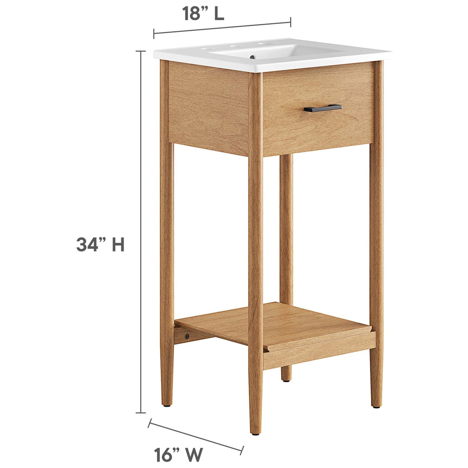 Space-saving design adds storage and style in a compact footprint. || EEI-6658-NAT-WHI || dimension_studio