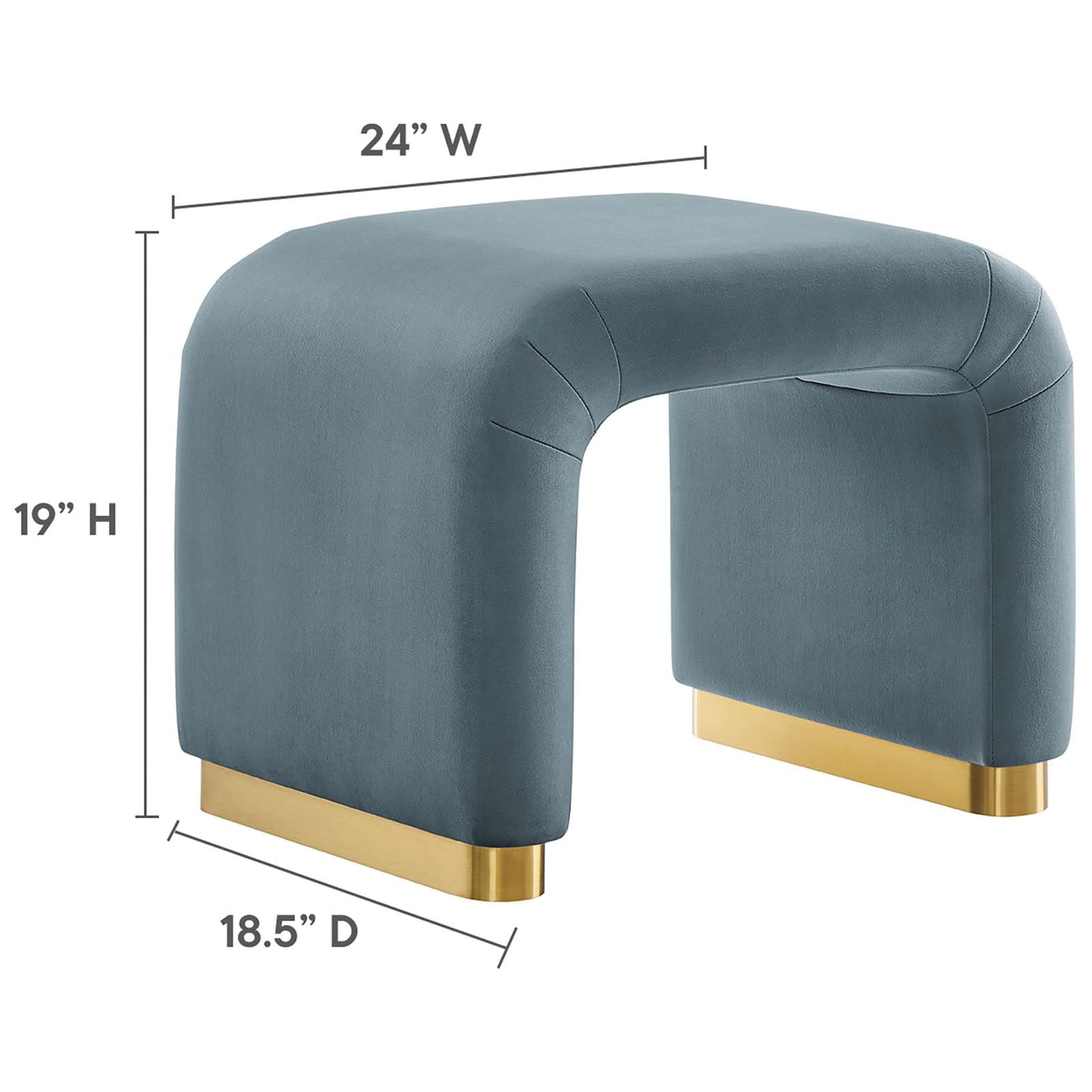 Compact footprint fits small spaces while offering a wide, supportive seat || EEI-6733-BRA-CAB || dimension_studio