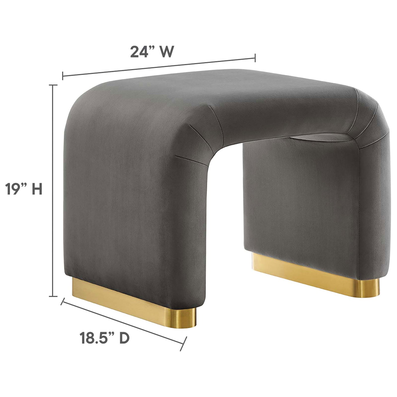 Compact design sized for versatile seating or side table use in living spaces || EEI-6733-BRA-STG || dimension_studio