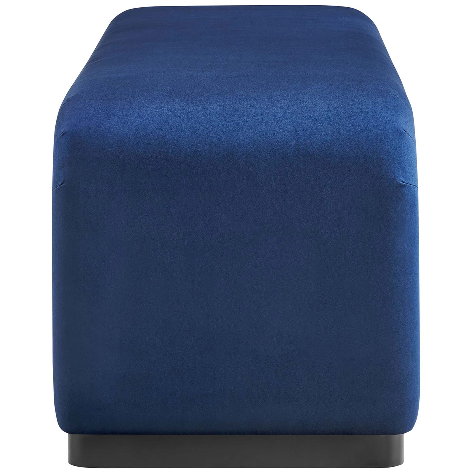 Thick cushioned seat and rounded waterfall edges sit atop a sturdy low-profile black base || EEI-6734-BLK-MID || side_studio