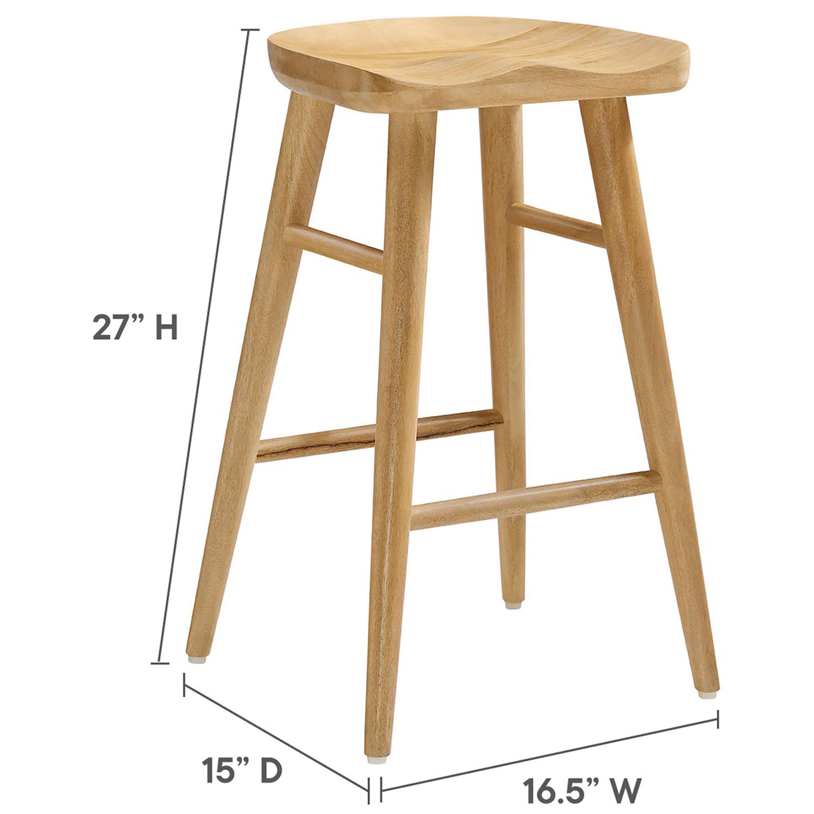 Counter stool dimensions displayed for easy planning and fit || EEI-6739-OAK || dimension_studio