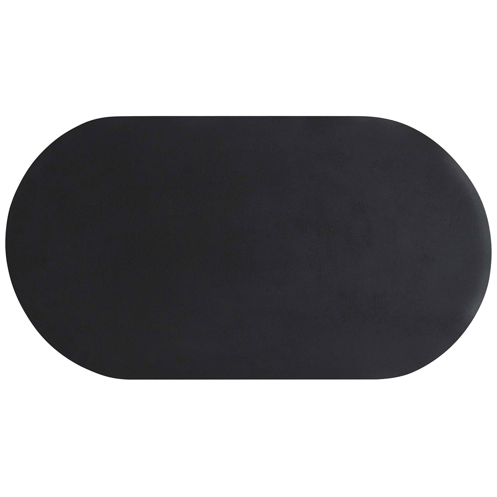 Spacious oval top with rounded edges and subtly textured concrete overlay || EEI-6763-BLK || top_studio