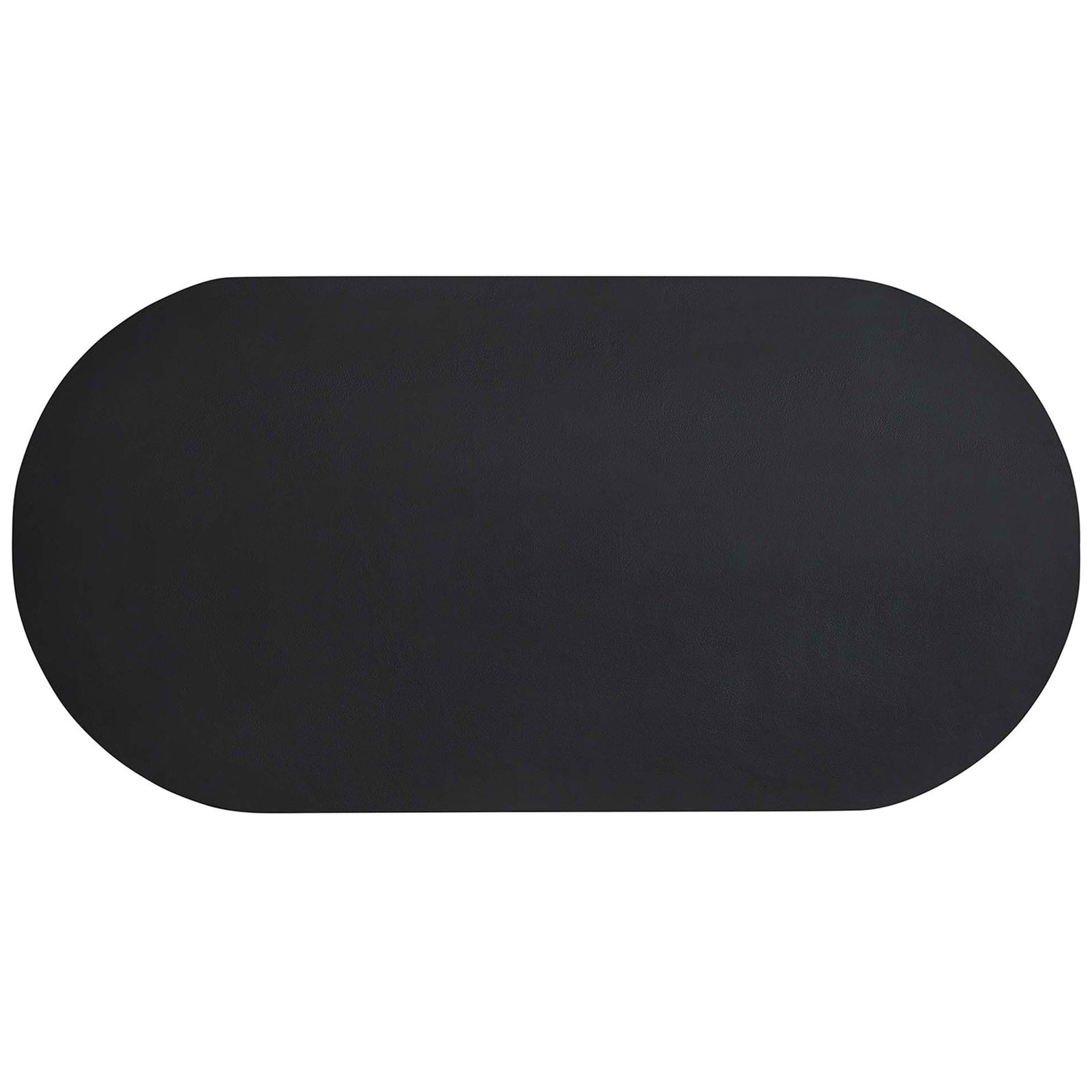 Spacious black oval tabletop offering generous surface for dining and entertaining || EEI-6764-BLK || top_studio