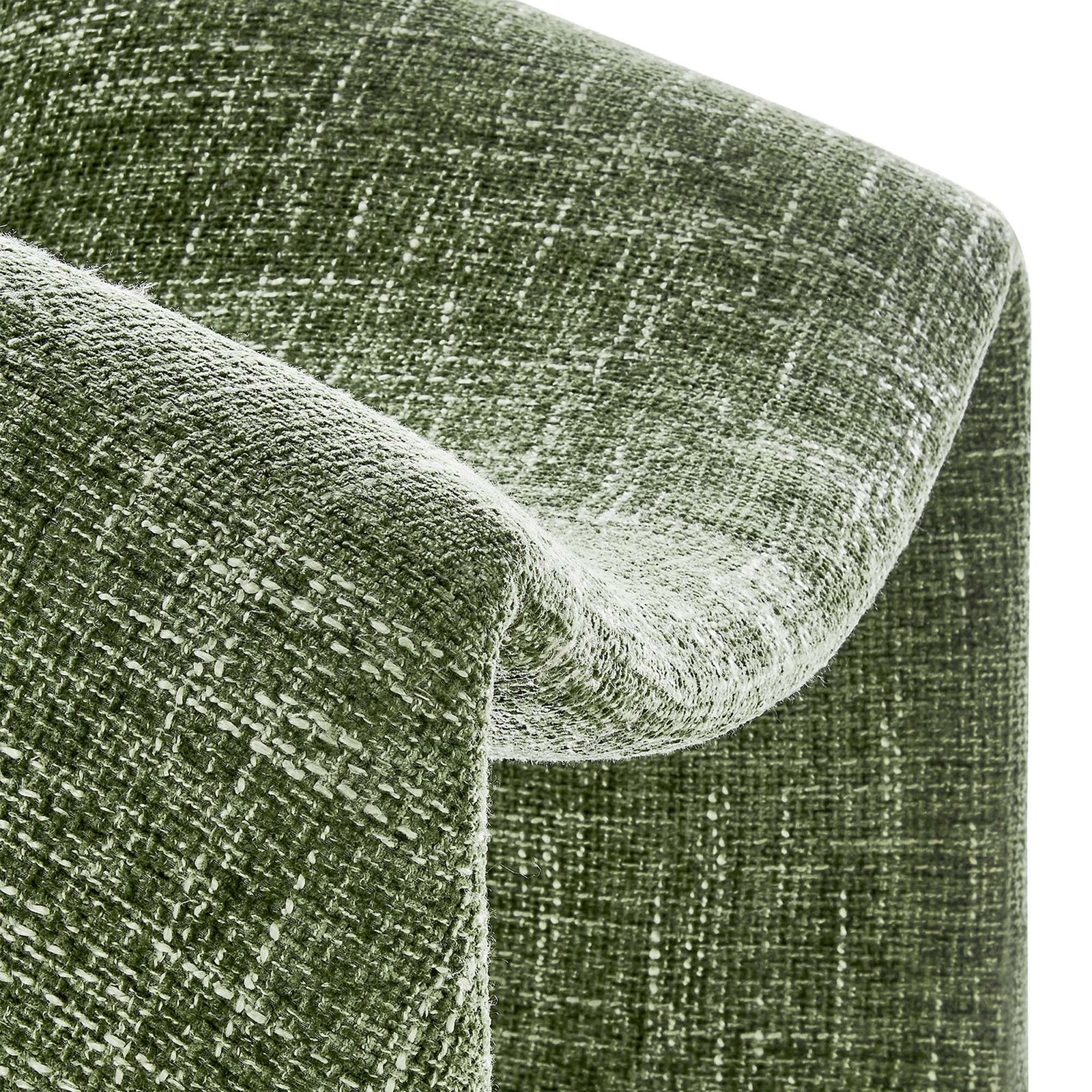 Textured chenille upholstery with soft hand and a smooth, sculpted edge detail || EEI-6767-BAS || detail_studio