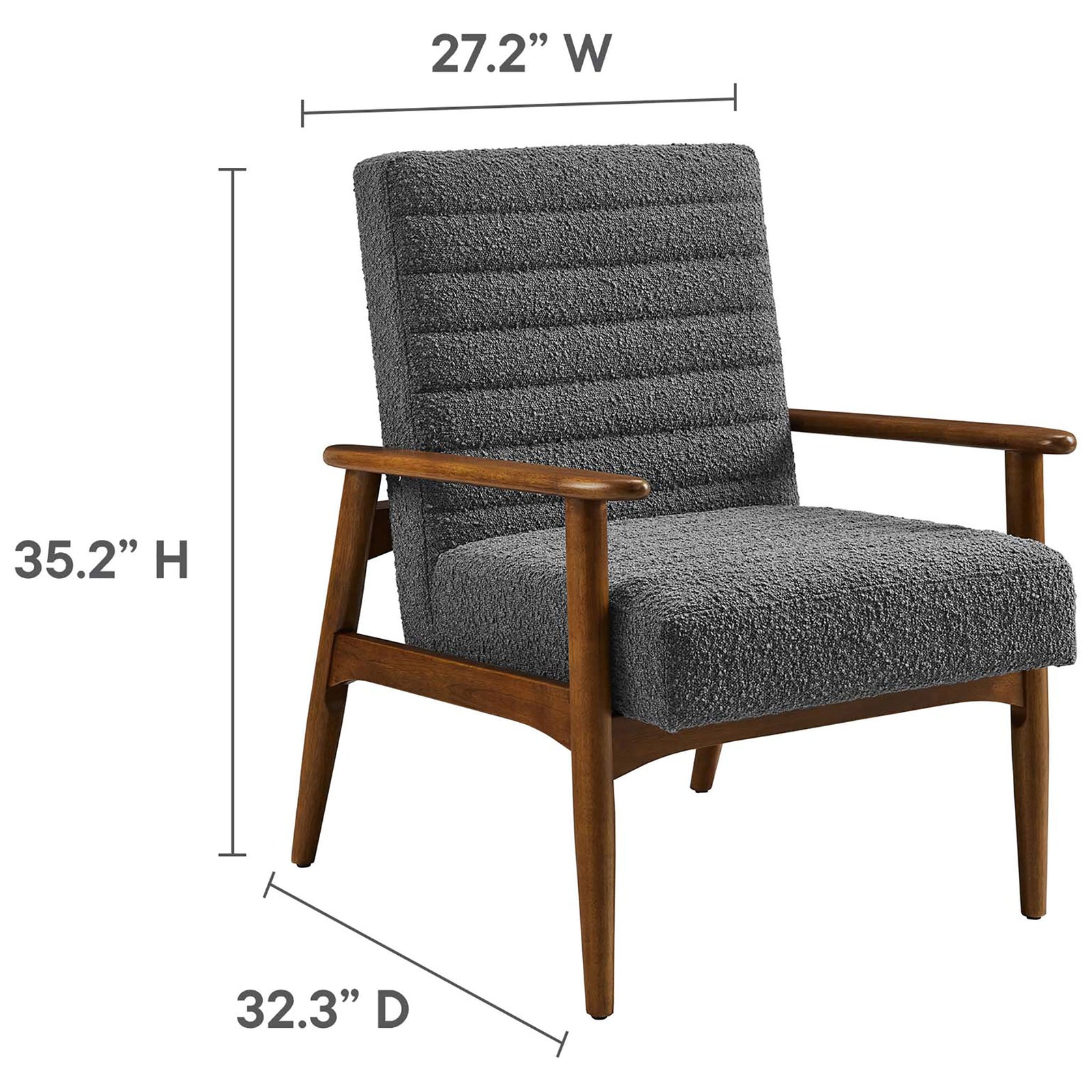 Generous proportions offer lounge-worthy comfort with a compact footprint. || EEI-6780-WAL-CHA || dimension_studio