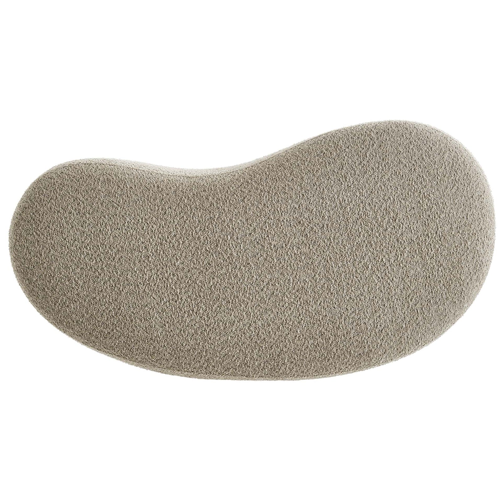 Kidney-shaped Nimbus ottoman bench in oat chenille highlighting its organic outline and soft texture || EEI-6816-OAT || top_studio