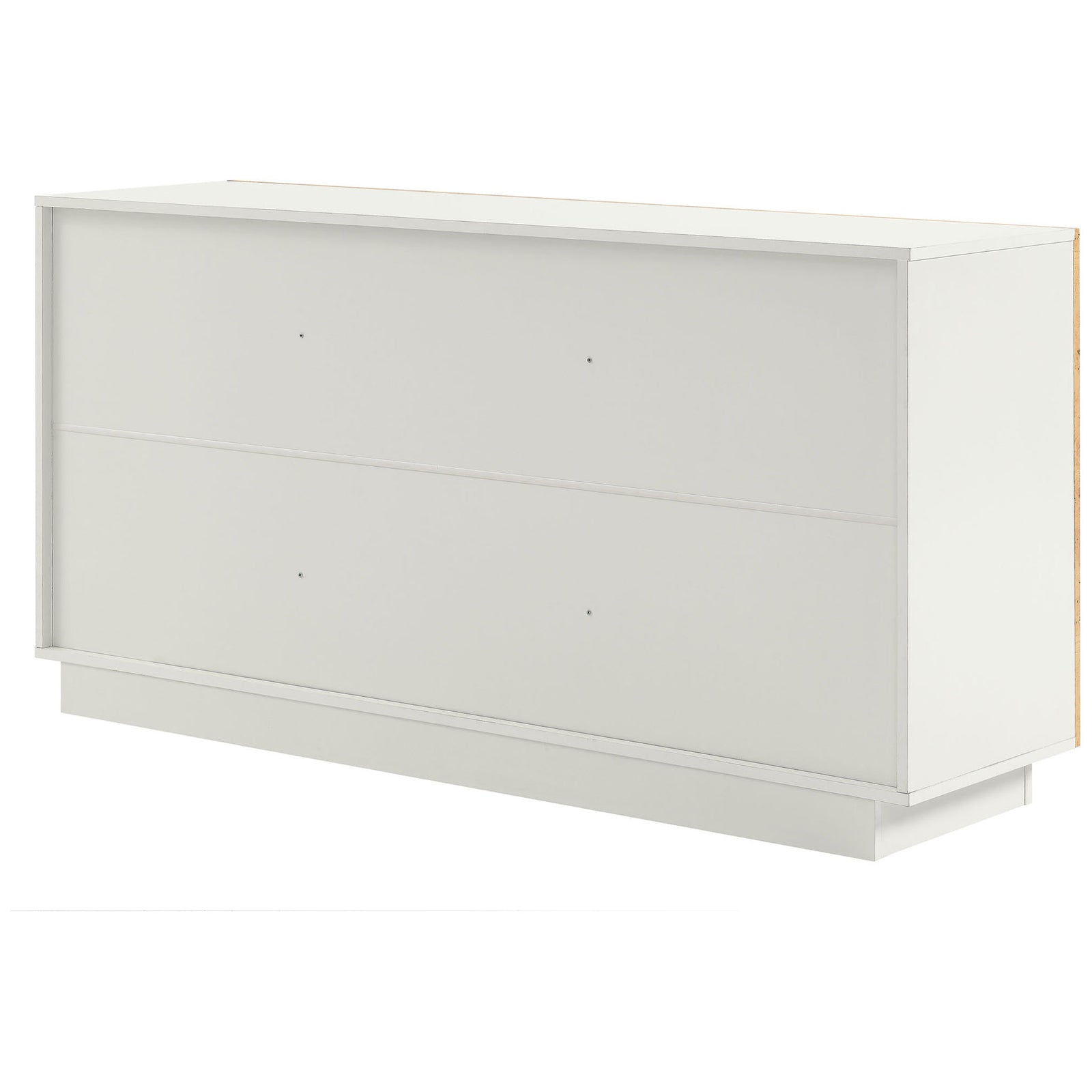 Smooth white back panel on the sideboard for a clean, finished look from all sides || EEI-6848-WHI-BUR || back_angle_studio