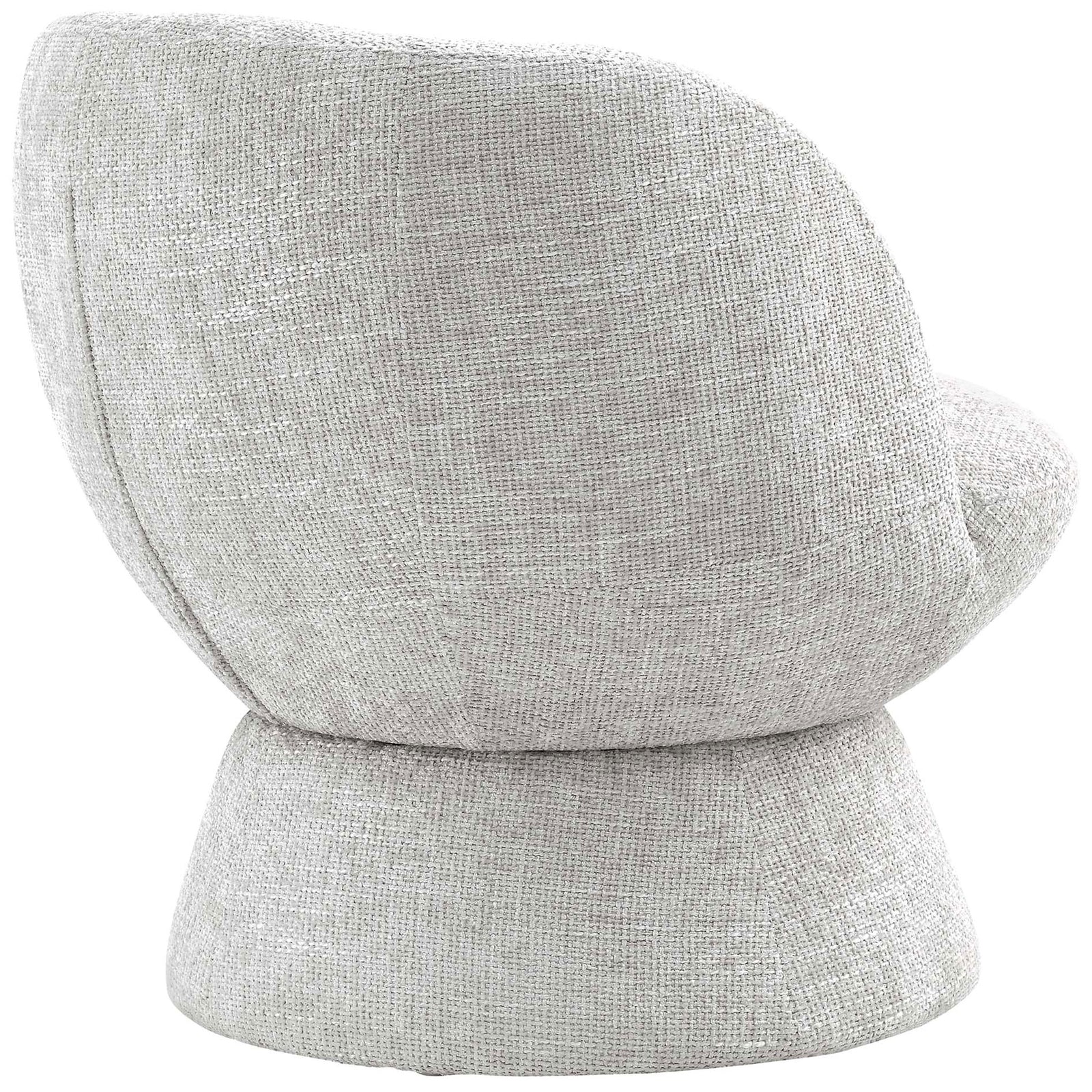 Sculpted flared base and wraparound back in dove gray chenille deliver lounge-worthy support. || EEI-6863-DOV || side_studio