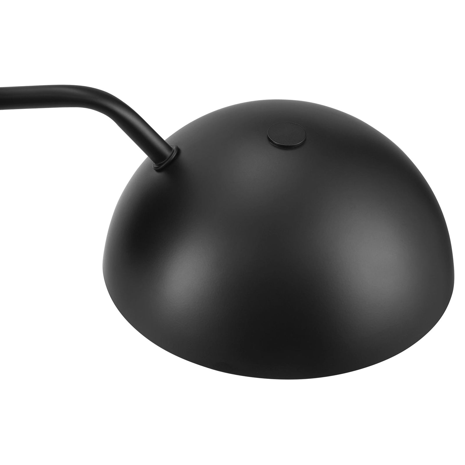Smooth matte black dome shade highlights its sleek, minimal silhouette and refined finish || EEI-6871-BLK || shade_studio