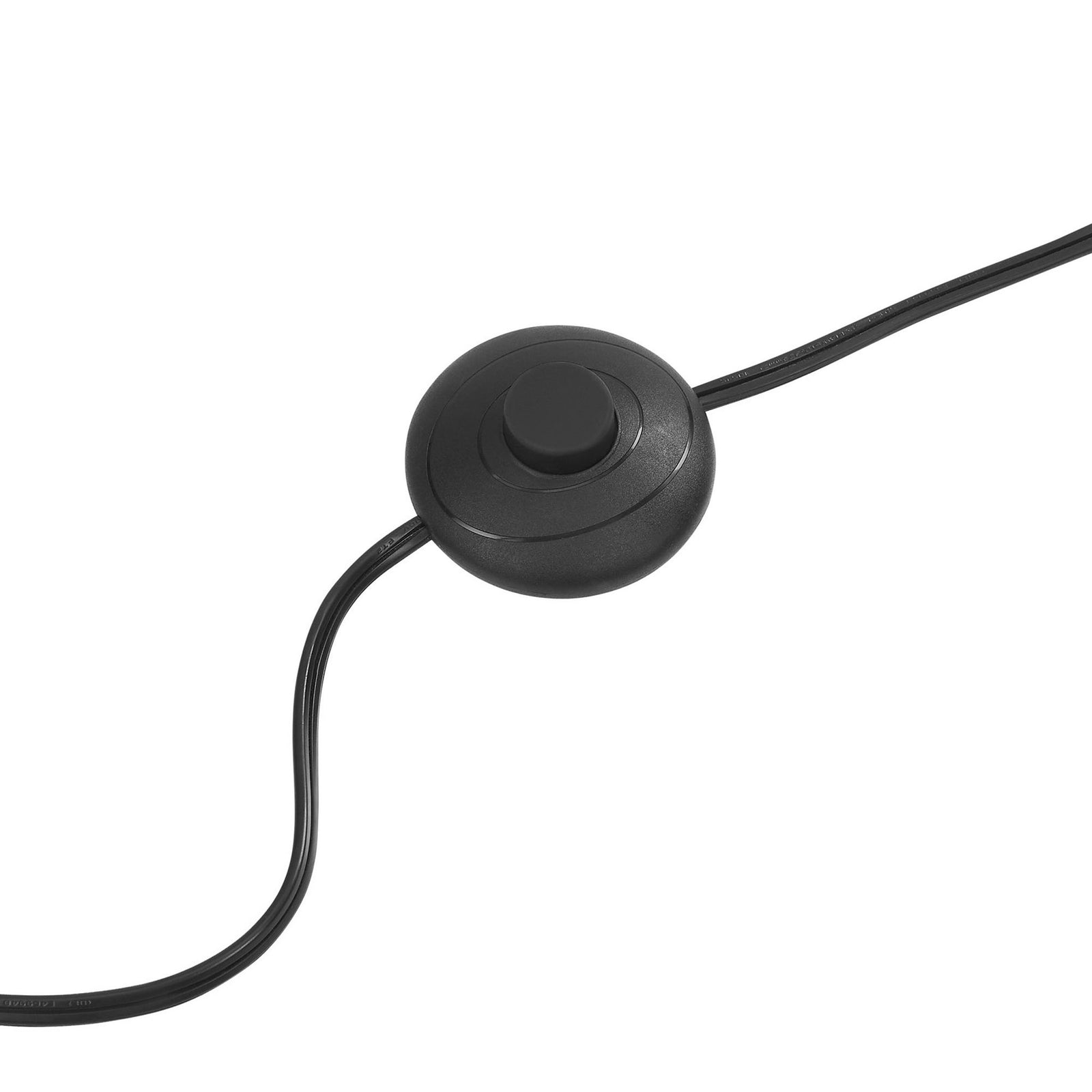 Black floor lamp foot switch on a matching black power cord || EEI-6879-BRA || detail_studio