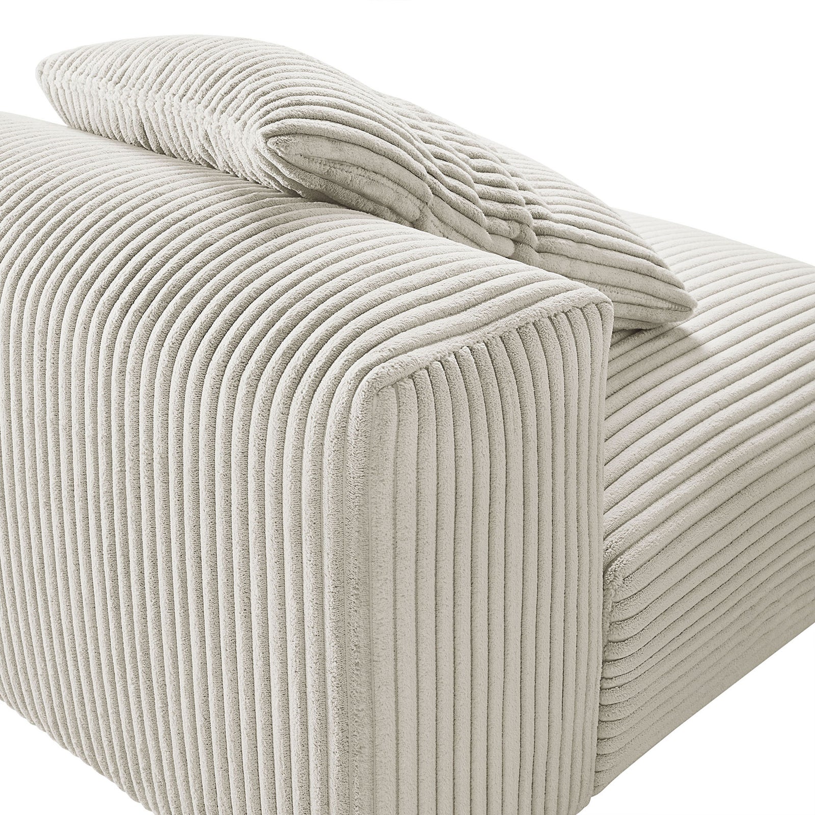 Deep ribbed corduroy ridges and tailored seams deliver a soft, tactile feel || EEI-6884-ALM || detail_studio