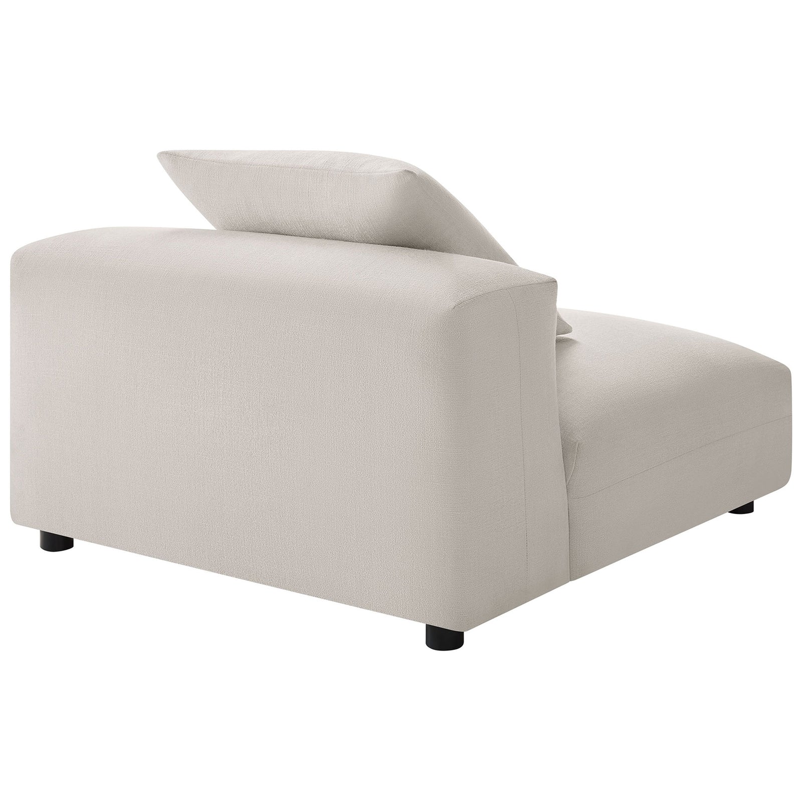 Smooth, tailored back with rounded corners and low black glides for a clean, modern finish. || EEI-6885-SAL || back_angle_studio