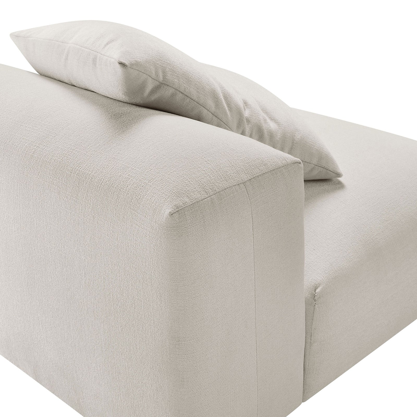 Textured weave fabric and pillow, showcasing soft hand and refined tailoring. || EEI-6885-SAL || detail_studio