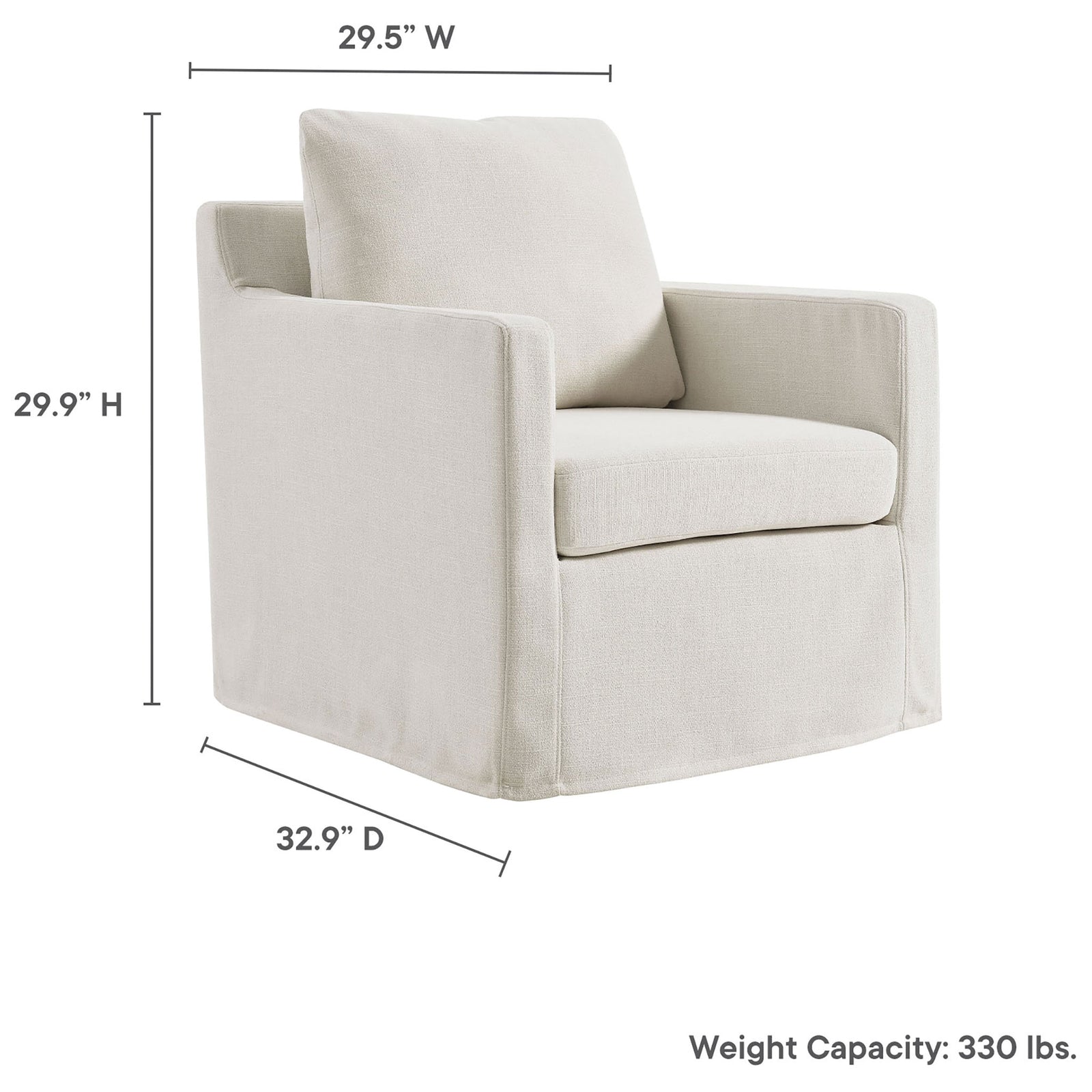 Compact armchair sized for small spaces with generous seat and supportive back || EEI-6910-SAL || dimension_studio
