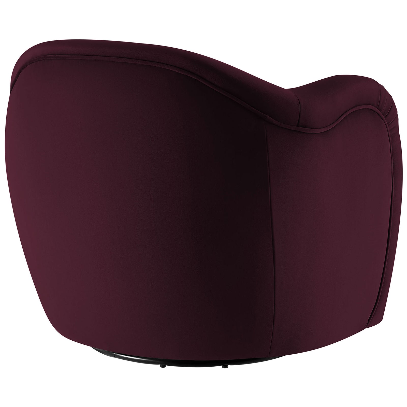 Streamlined rounded back showcases seamless upholstery and tailored stitching. || EEI-6959-MUL || back_studio