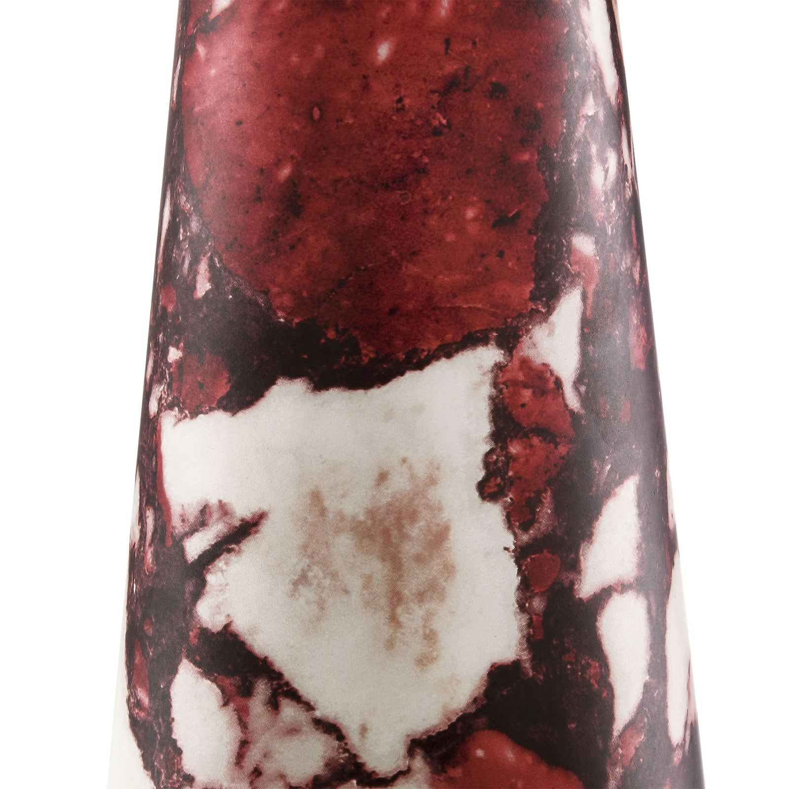 Rich red faux marble base with dramatic cream veining for an artful statement. || EEI-6963-RED || swatch_studio