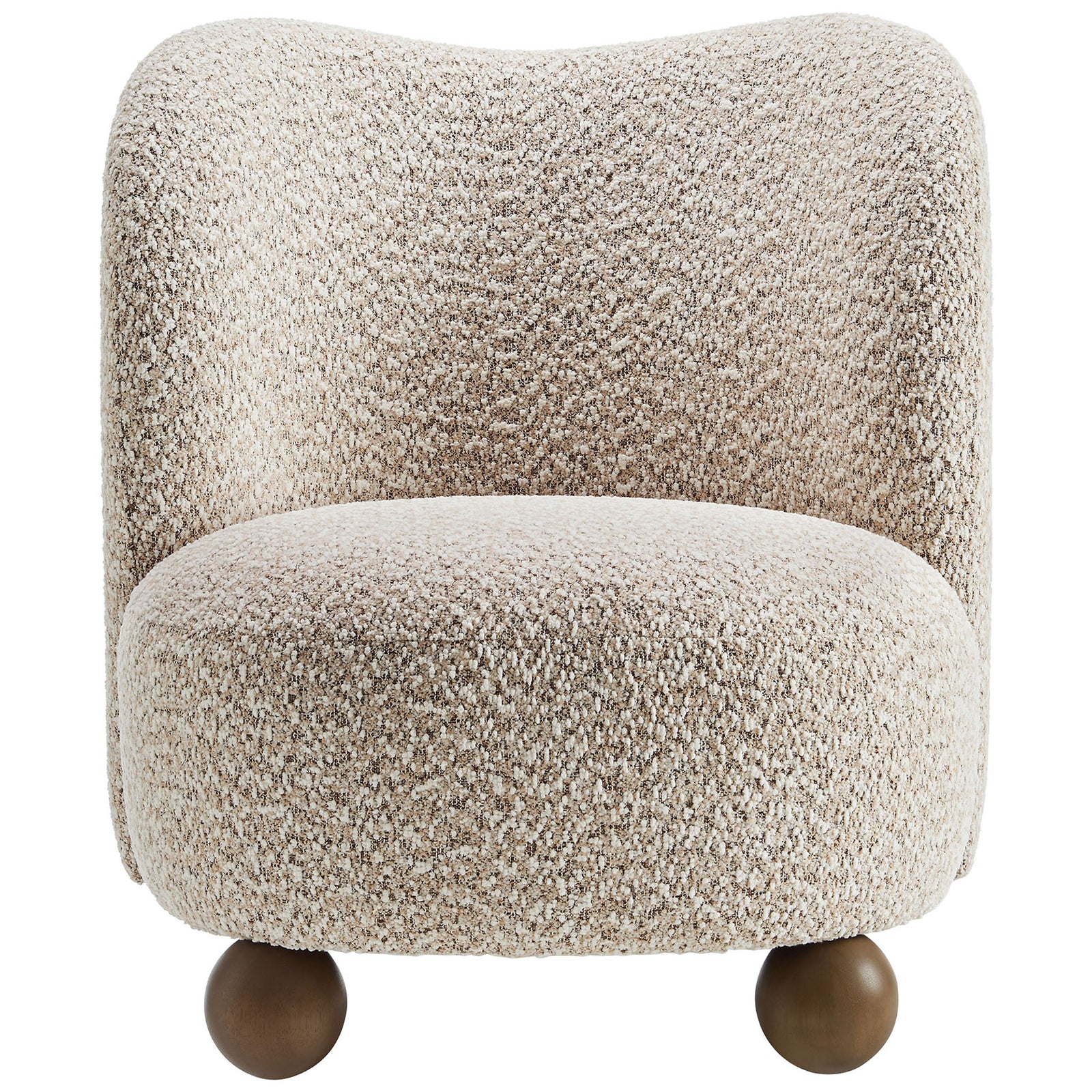 Generous seat and sculpted back create a cozy, modern accent piece || EEI-6989-COR-WAL || front_studio