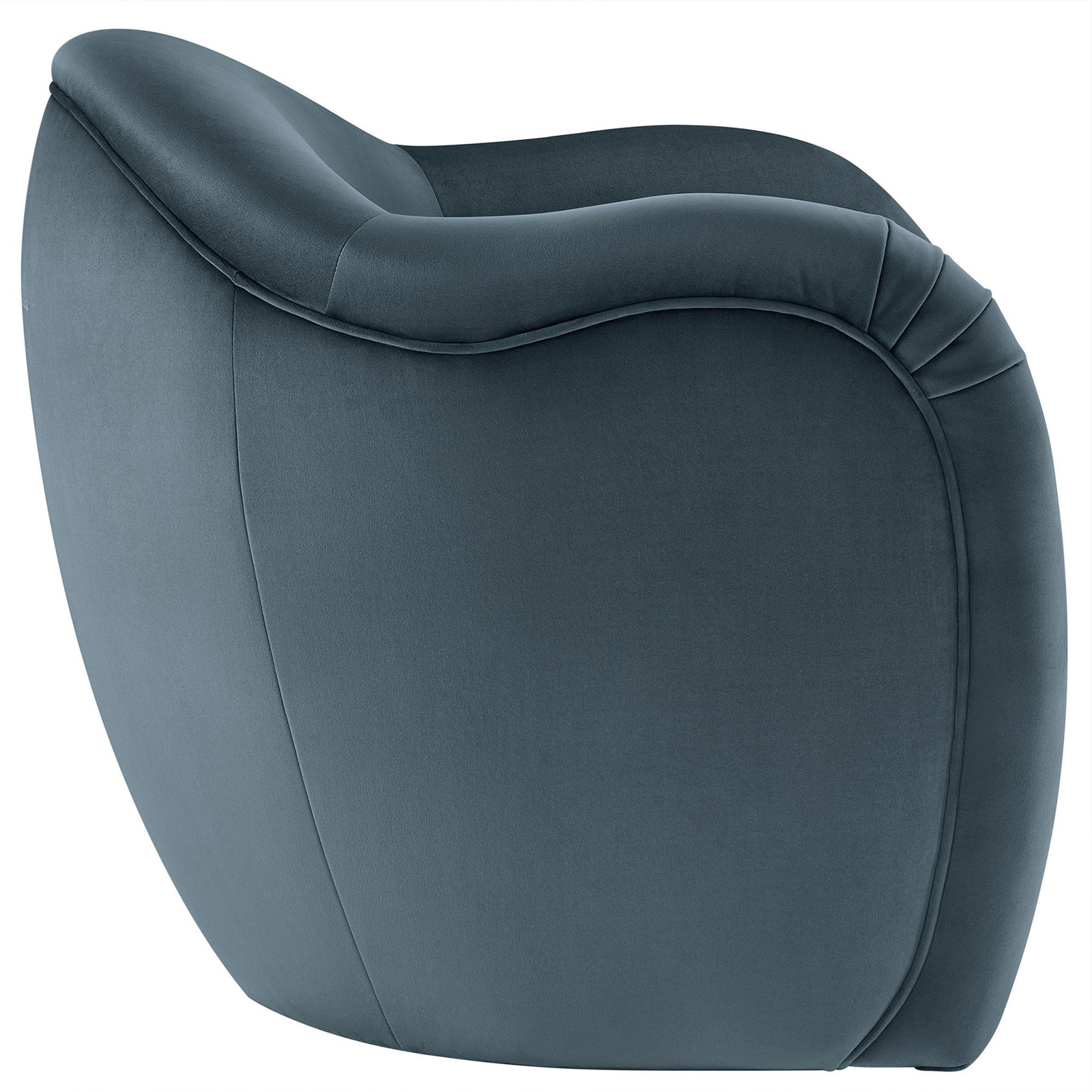 Sculpted back with elegant pleated arm detail highlights the chair's seamless curves || EEI-7074-CAB || back_angle_studio