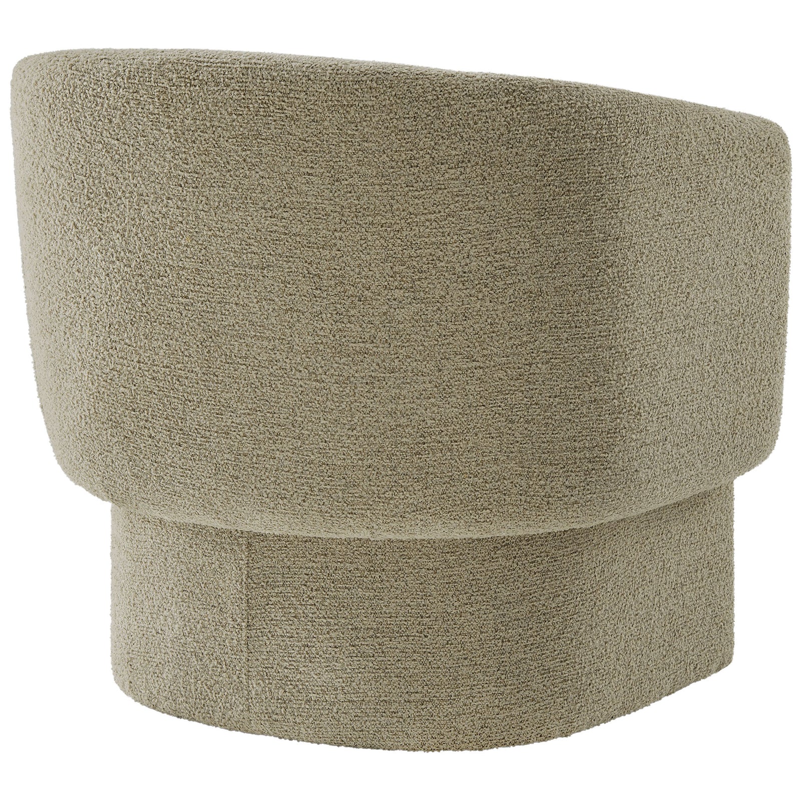 Smooth, rounded backrest and tailored boucle upholstery create a refined modern profile || EEI-7100-CRK || back_studio