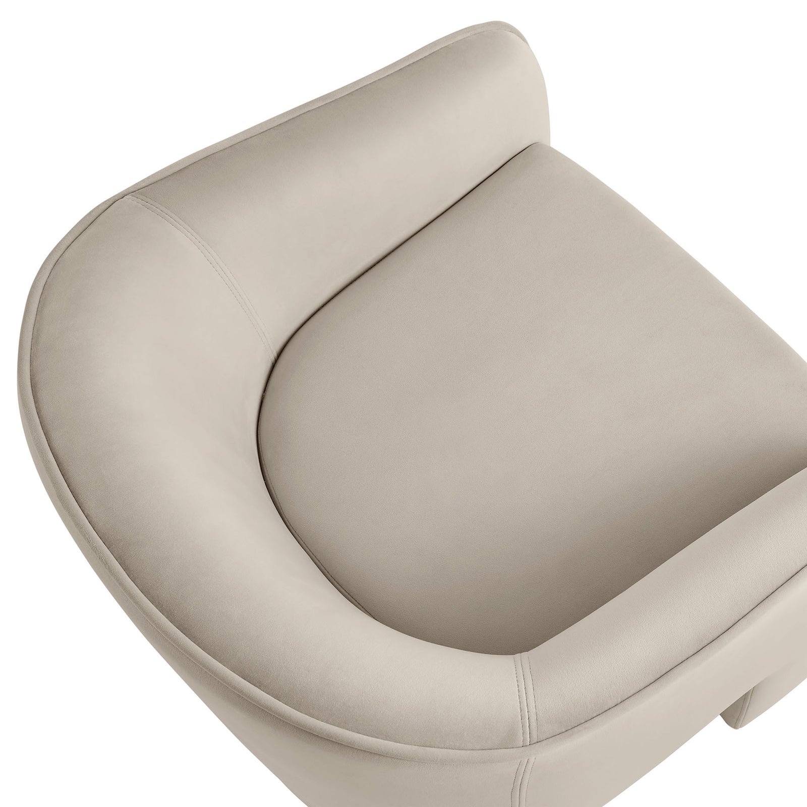 Plush, stain-resistant velvet seat and smooth piping deliver inviting, tailored comfort || EEI-7102-ALM || detail_studio