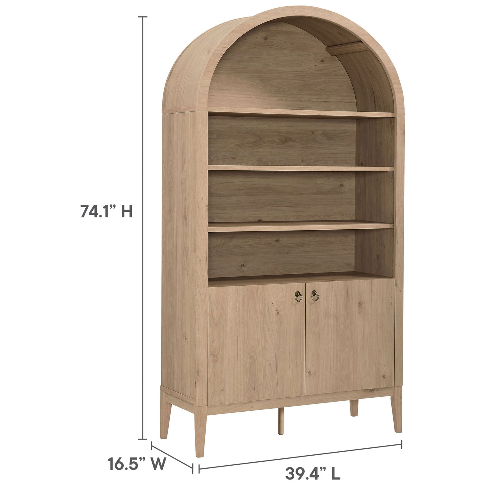 Dimension diagram displays overall height, width, and depth of the cabinet || EEI-7169-LOA || dimension_studio