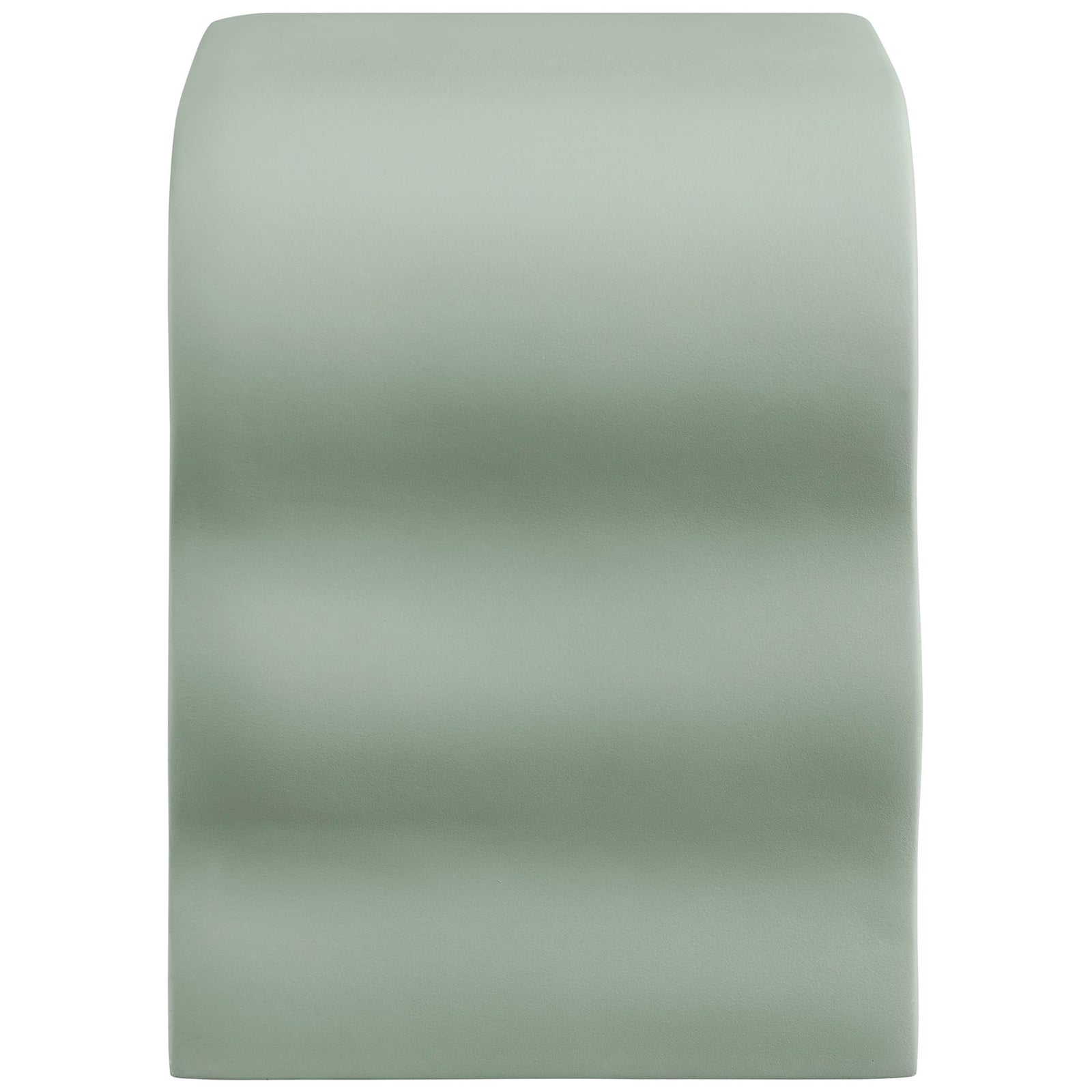 Sage green squiggle side table showcasing its smooth sculpted wavy silhouette || EEI-7171-SGE || side_studio