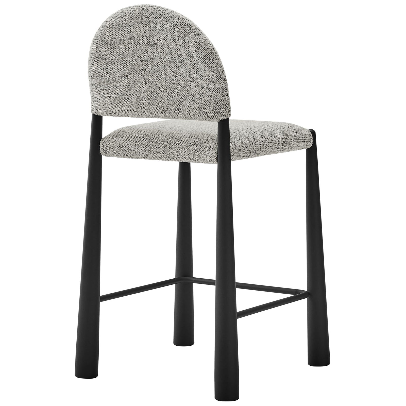 Arched back and clean lines create a sculptural silhouette for modern kitchens || EEI-7221-BLK-CAM || back_angle_studio
