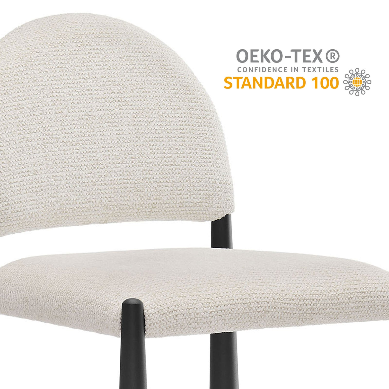 OEKO-TEX Standard 100 certified fabric for a healthier, more responsible home || EEI-7221-BLK-CRE || callout_studio