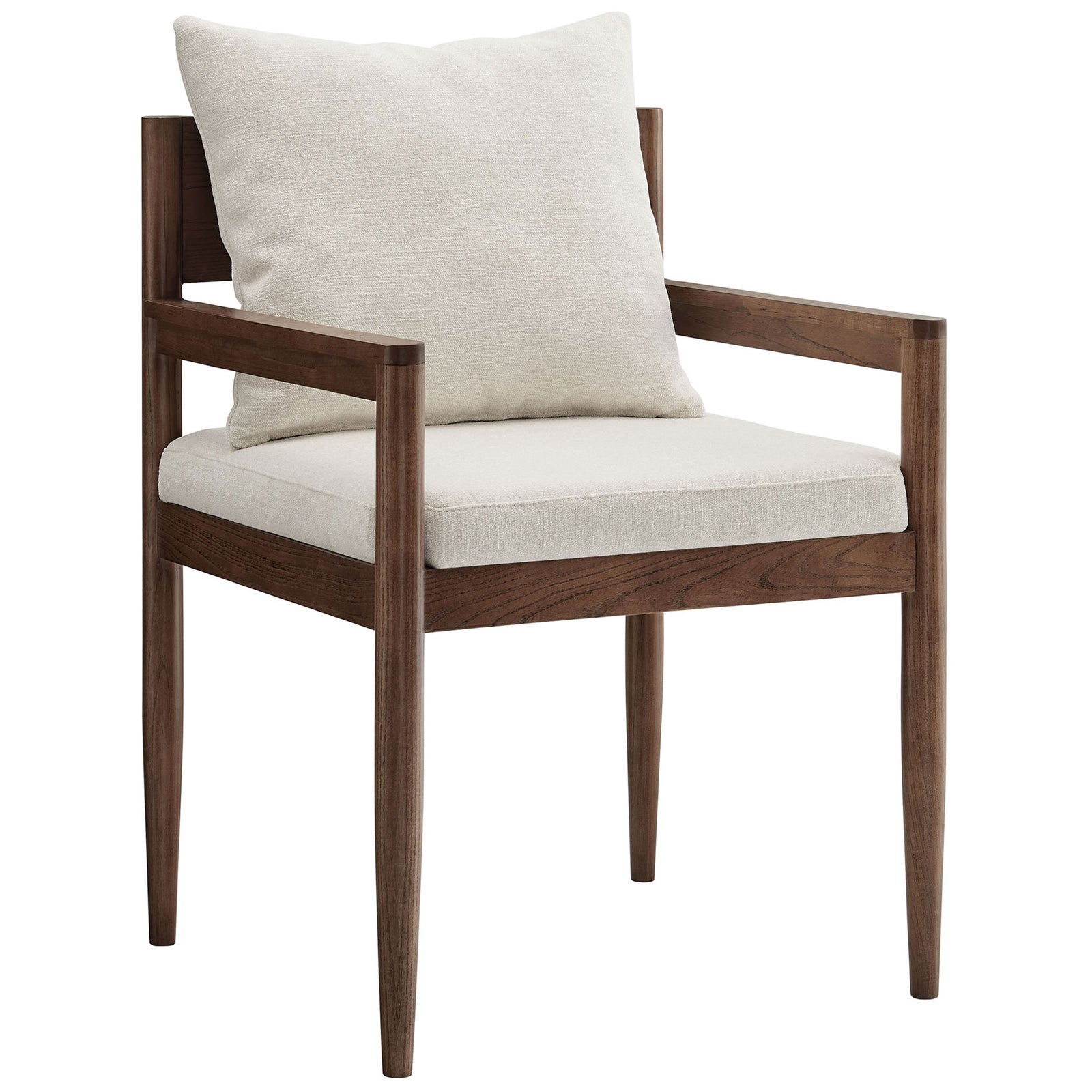 Salt upholstered armchair with plush removable back pillow and deep cushioned seat || EEI-7243-SAL || front_angle_studio