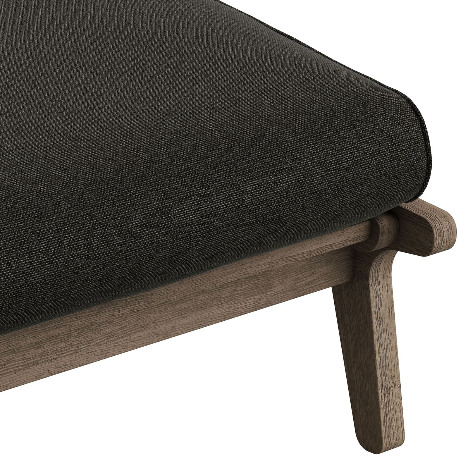 Fabric texture of flint gray cushion over weathered teak frame || EEI-7250-WGR-FLI || swatch_studio