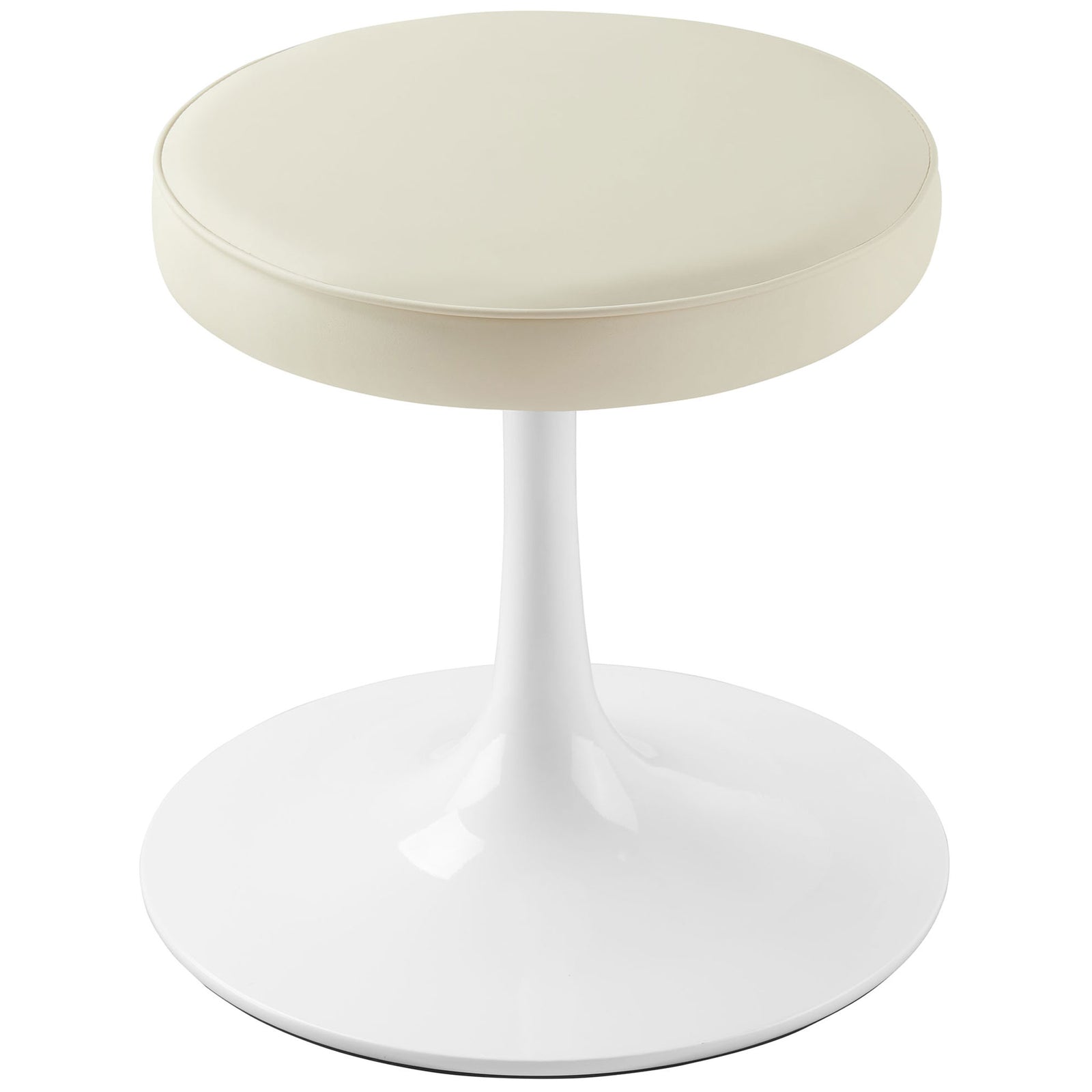 Lipton Vegan Leather Round Stool Stone