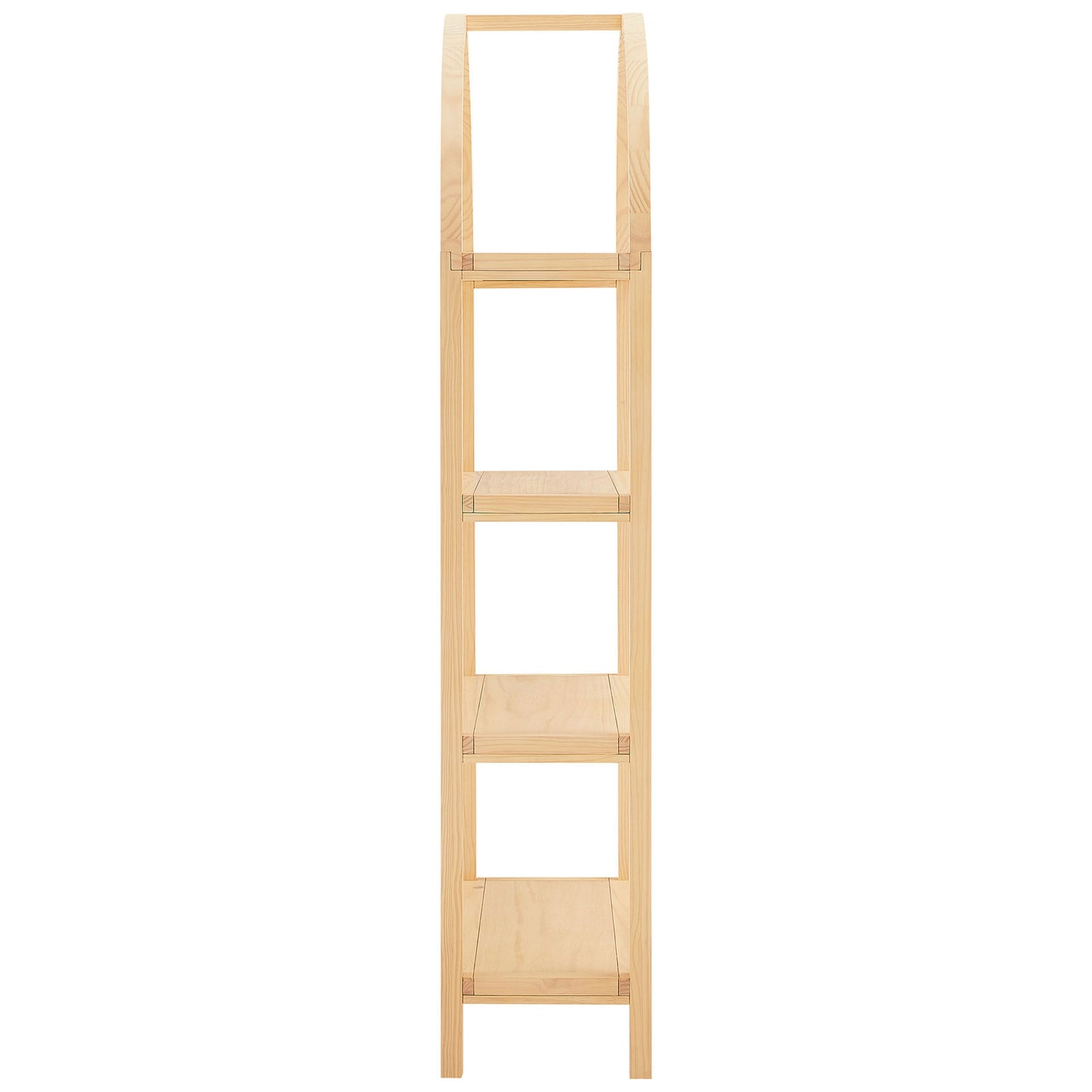 Side view emphasizes the broader stance and pine wood construction || EEI-7318-NAT || side_studio