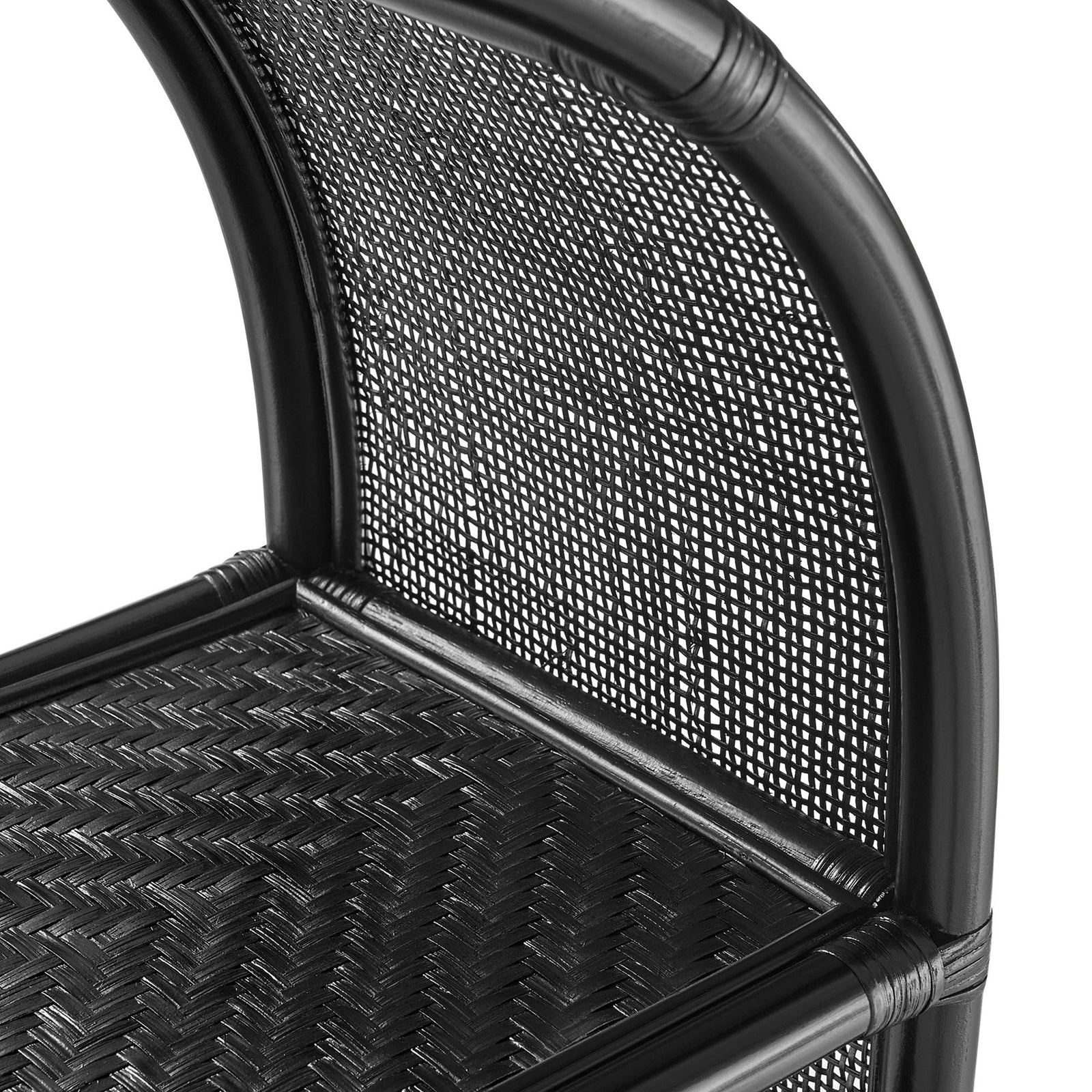 Curved arch and cane-style panels highlight the airy, light-catching design || EEI-7363-BLK || detail_studio