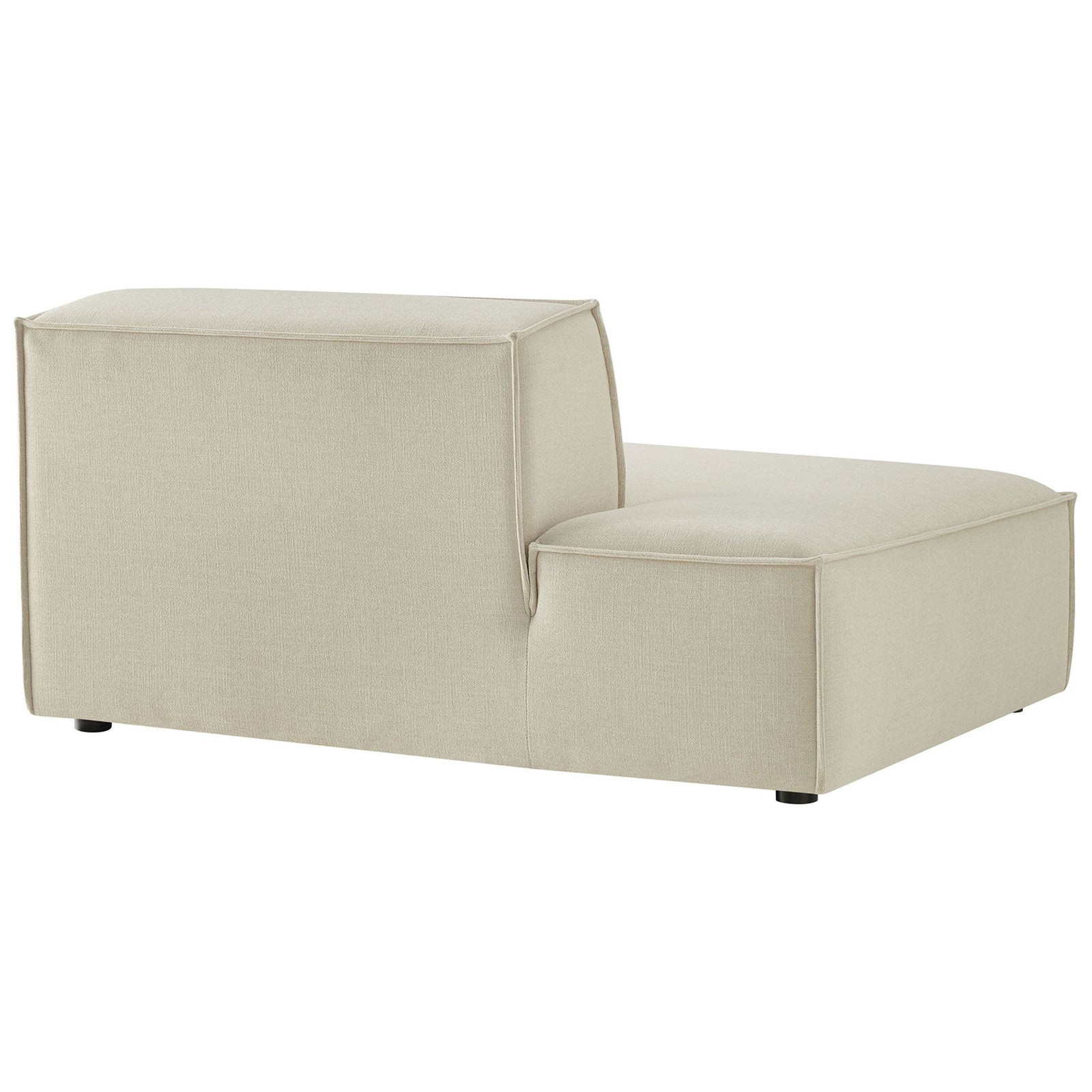 Sleek backrest with crisp piping and subtle curves for modern appeal || EEI-7386-ECR || back_angle_studio