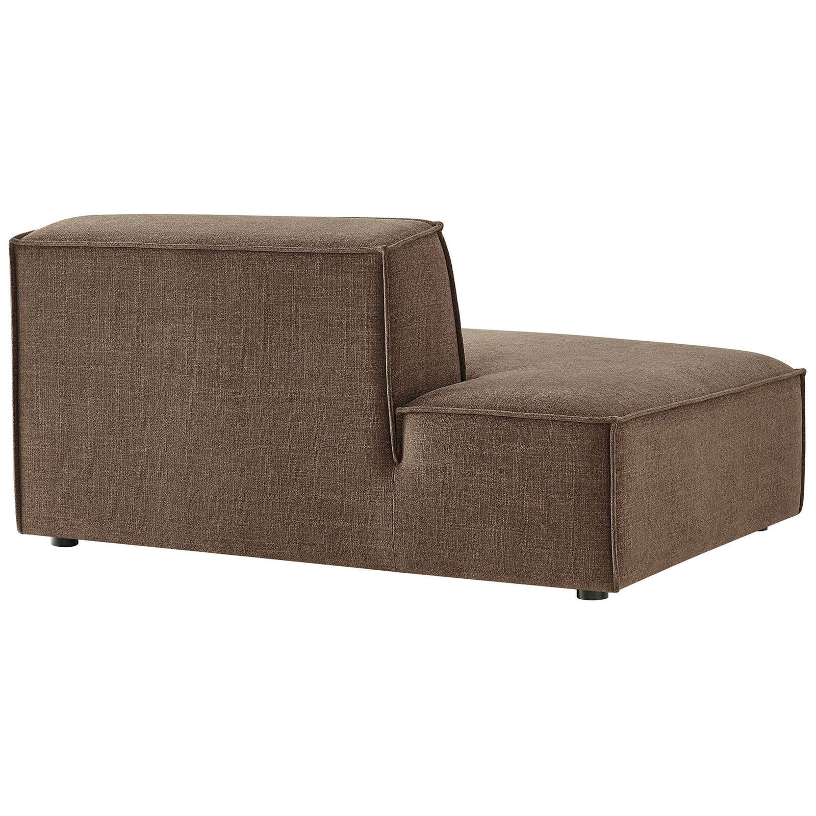 Neat rear silhouette with piped seams and compact, low-rise back || EEI-7386-MOC || back_angle_studio