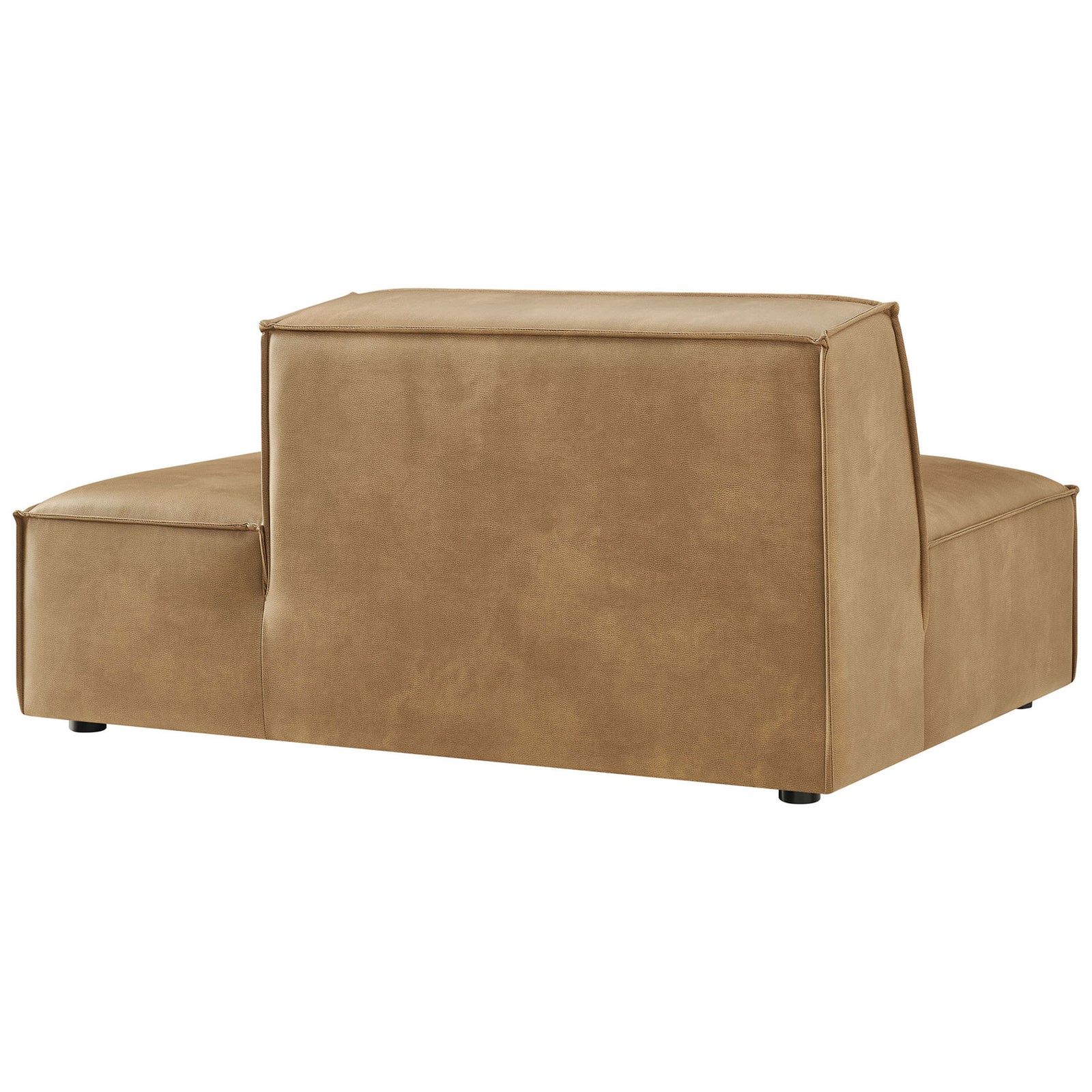 Sleek backrest and neat piping define this right-facing chaise's contemporary form || EEI-7389-TST || back_angle_studio