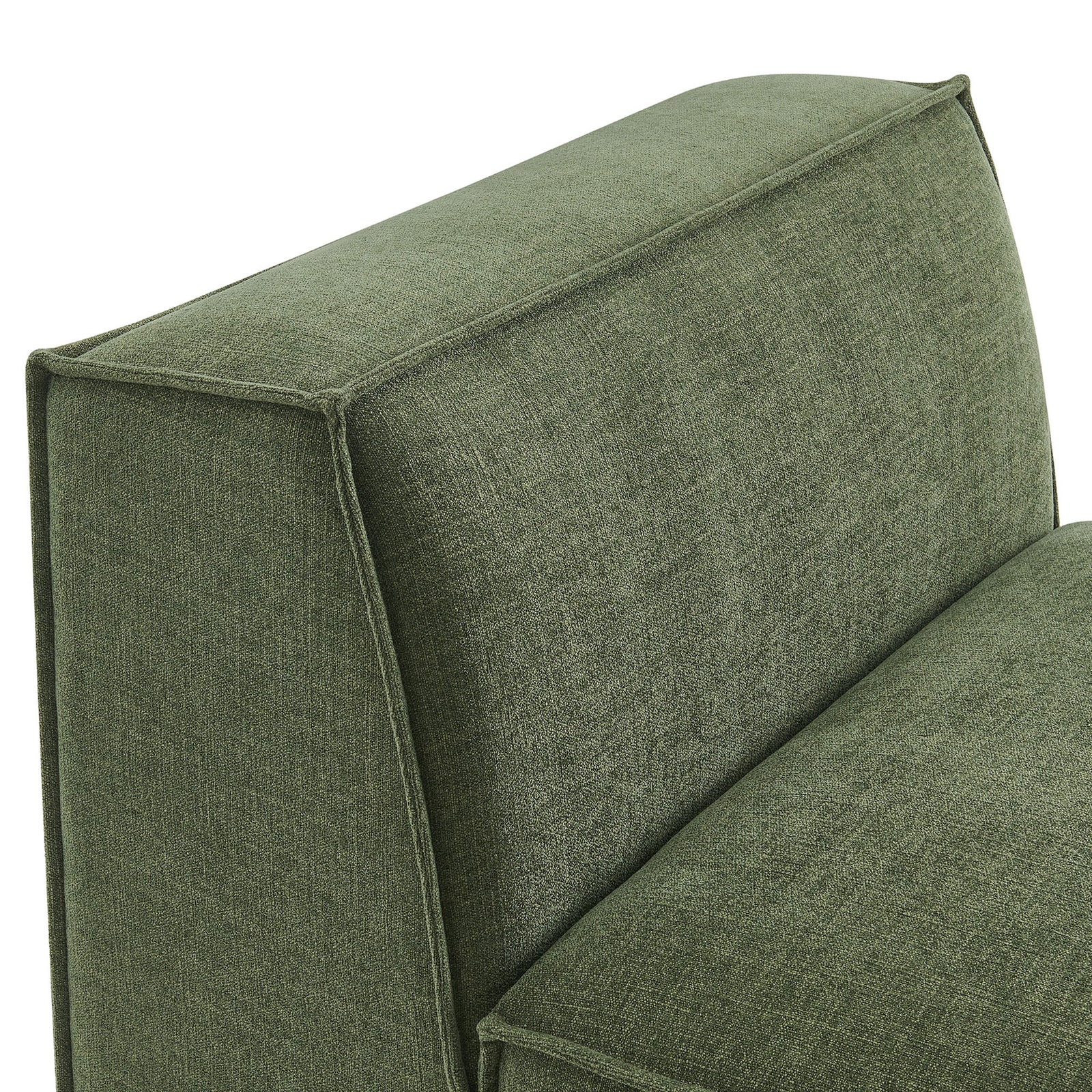Tailored French piping and textured performance fabric that resists water-based spills || EEI-7395-FOL || detail_studio