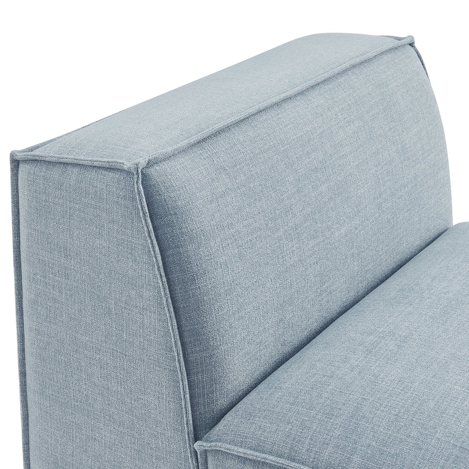 Textured performance fabric and French piping deliver a durable, polished finish. || EEI-7395-SKY || detail_studio