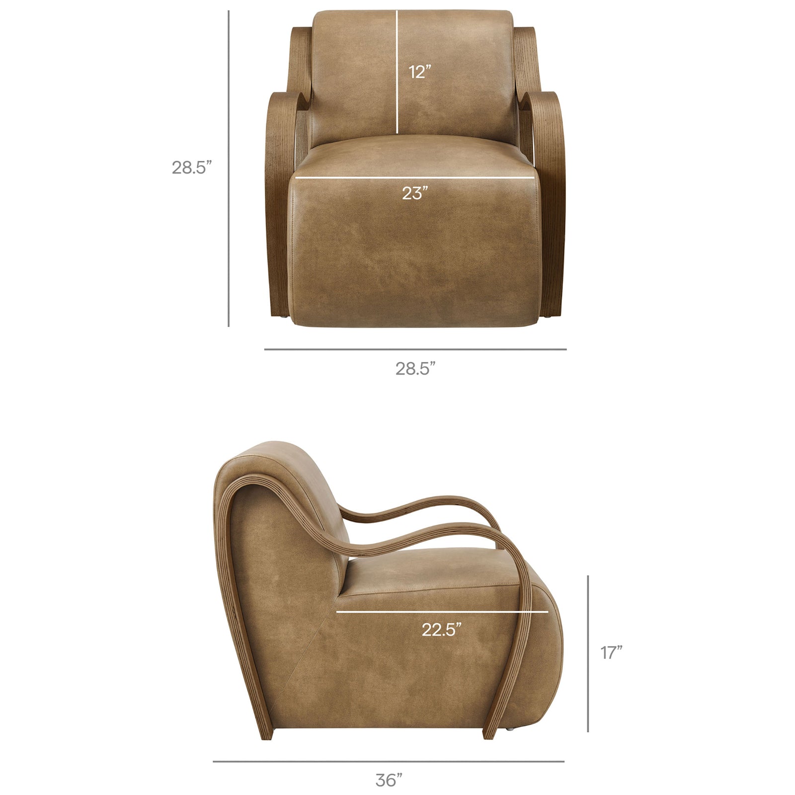 Generous lounge proportions with wide seat and supportive back designed for everyday comfort || EEI-7491-TST || dimension_studio