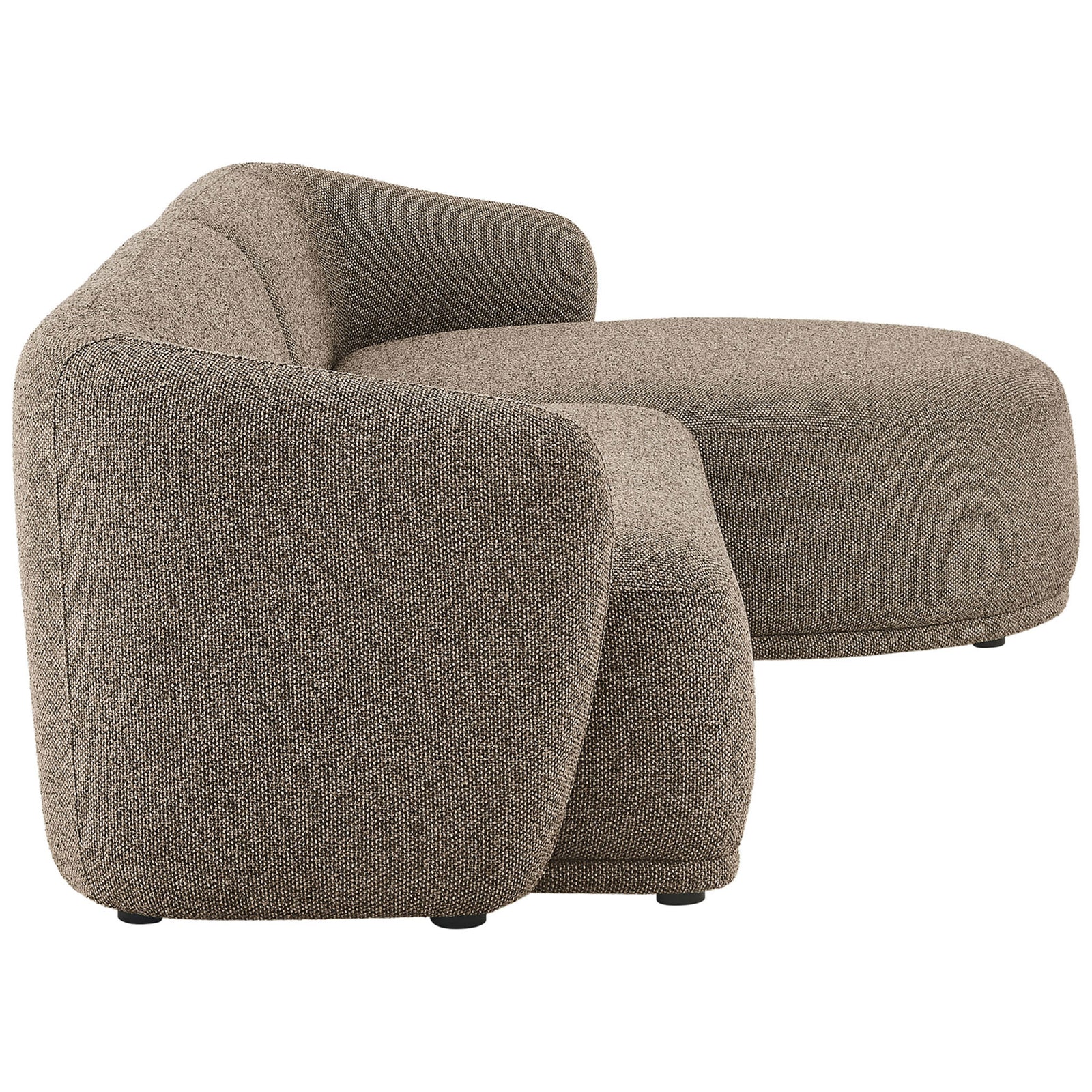 Sculpted arm and extended chaise emphasize the sofa's low profile and inviting lounge shape || EEI-7503-ETH || side_studio