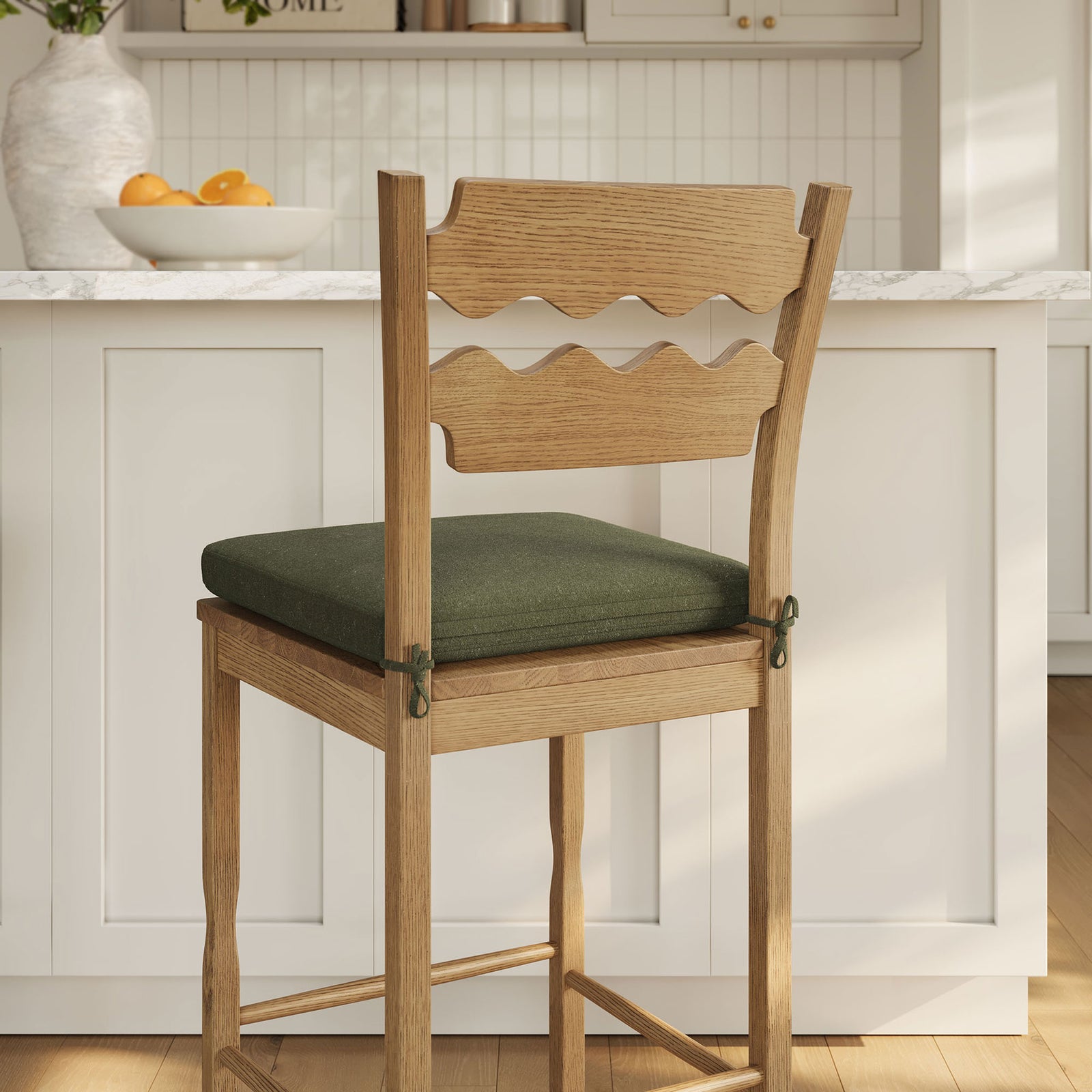 Wave-back silhouette and tie-on cushion detail lend vintage appeal || EEI-7519-WOA-SGE || back_angle_room