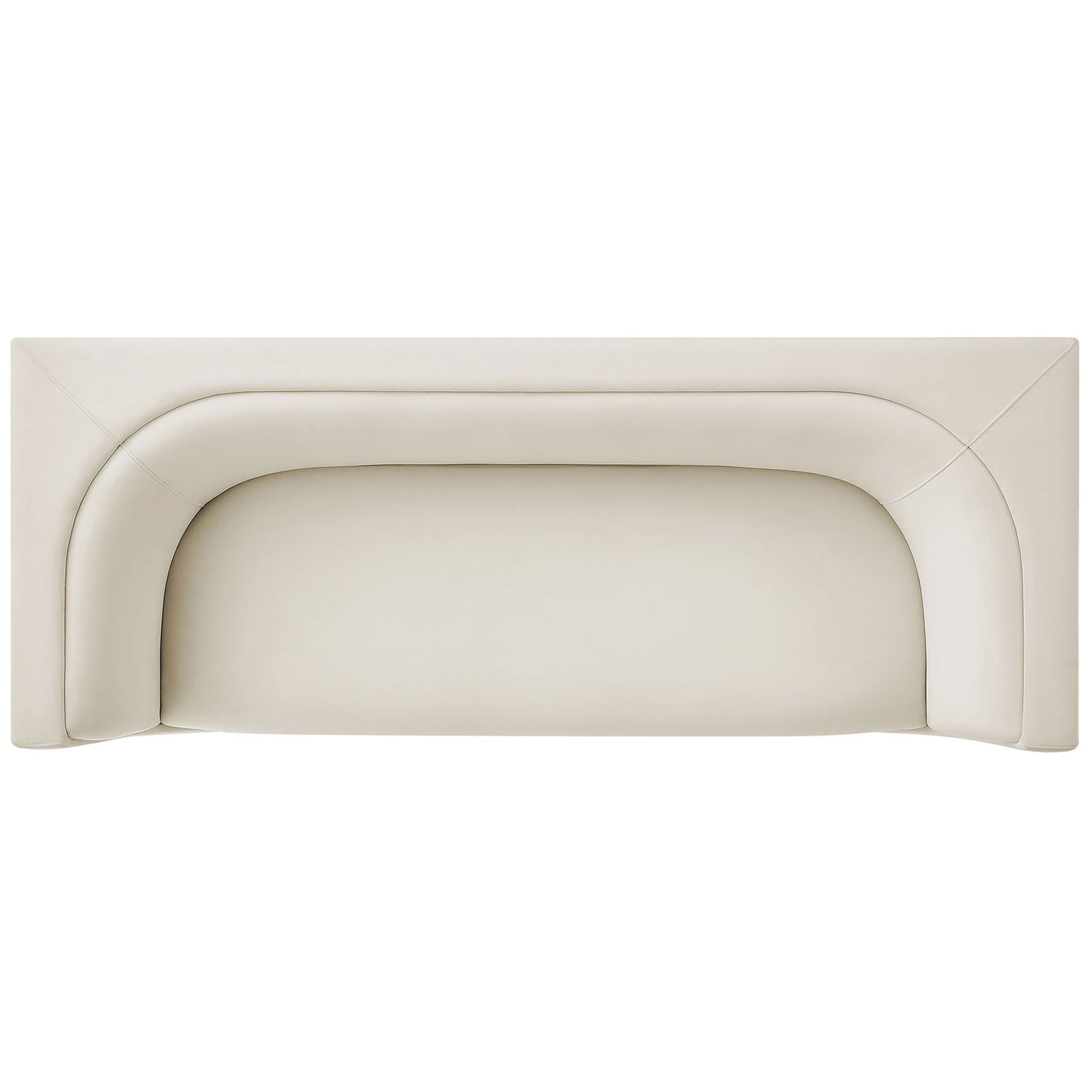 Curving wraparound backrest and generous seat create a cozy lounge nest within the sleek frame. || EEI-7564-ALA || top_studio