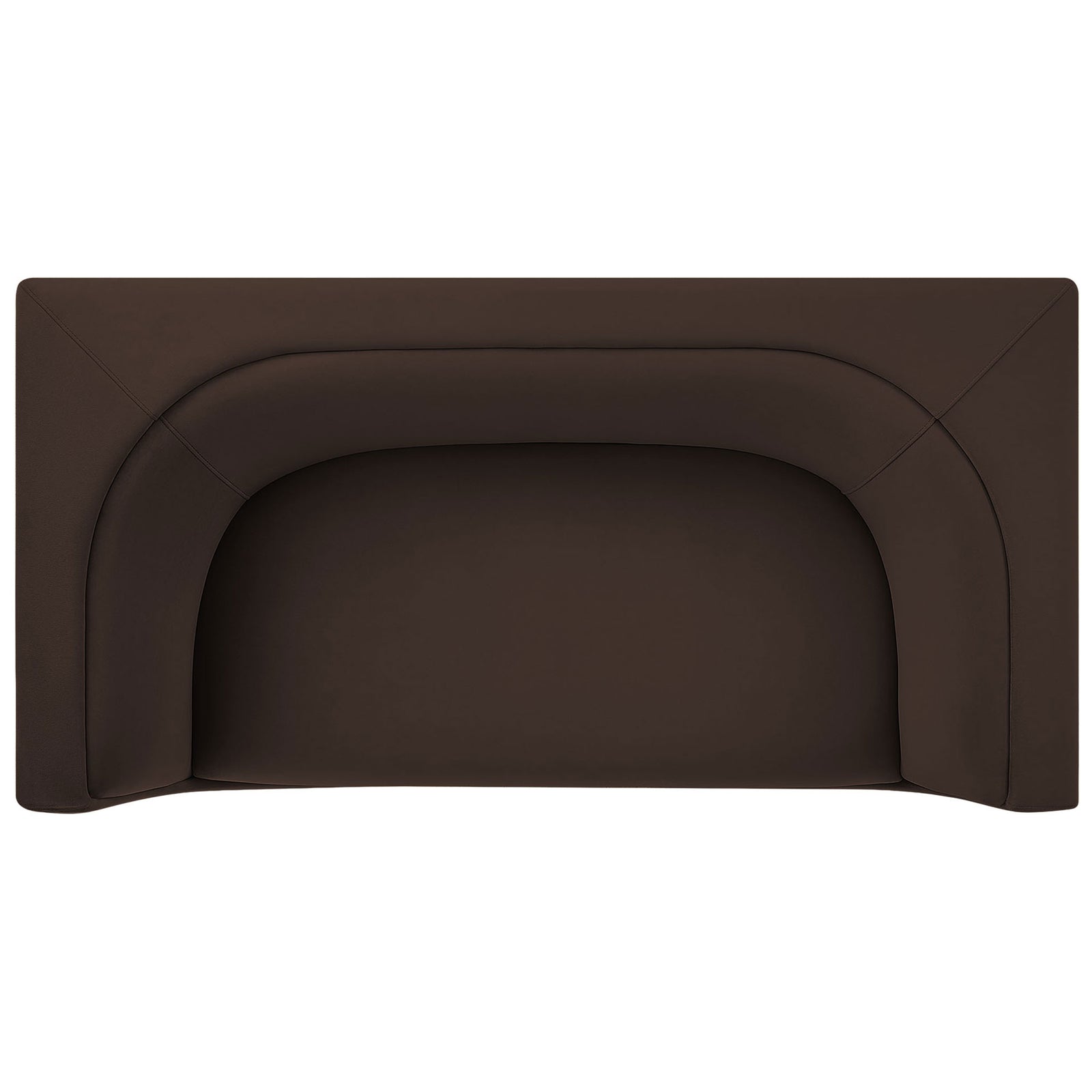 Sculpted wraparound back and spacious bench seat create a cozy cocooning loveseat design || EEI-7565-CHB || top_studio
