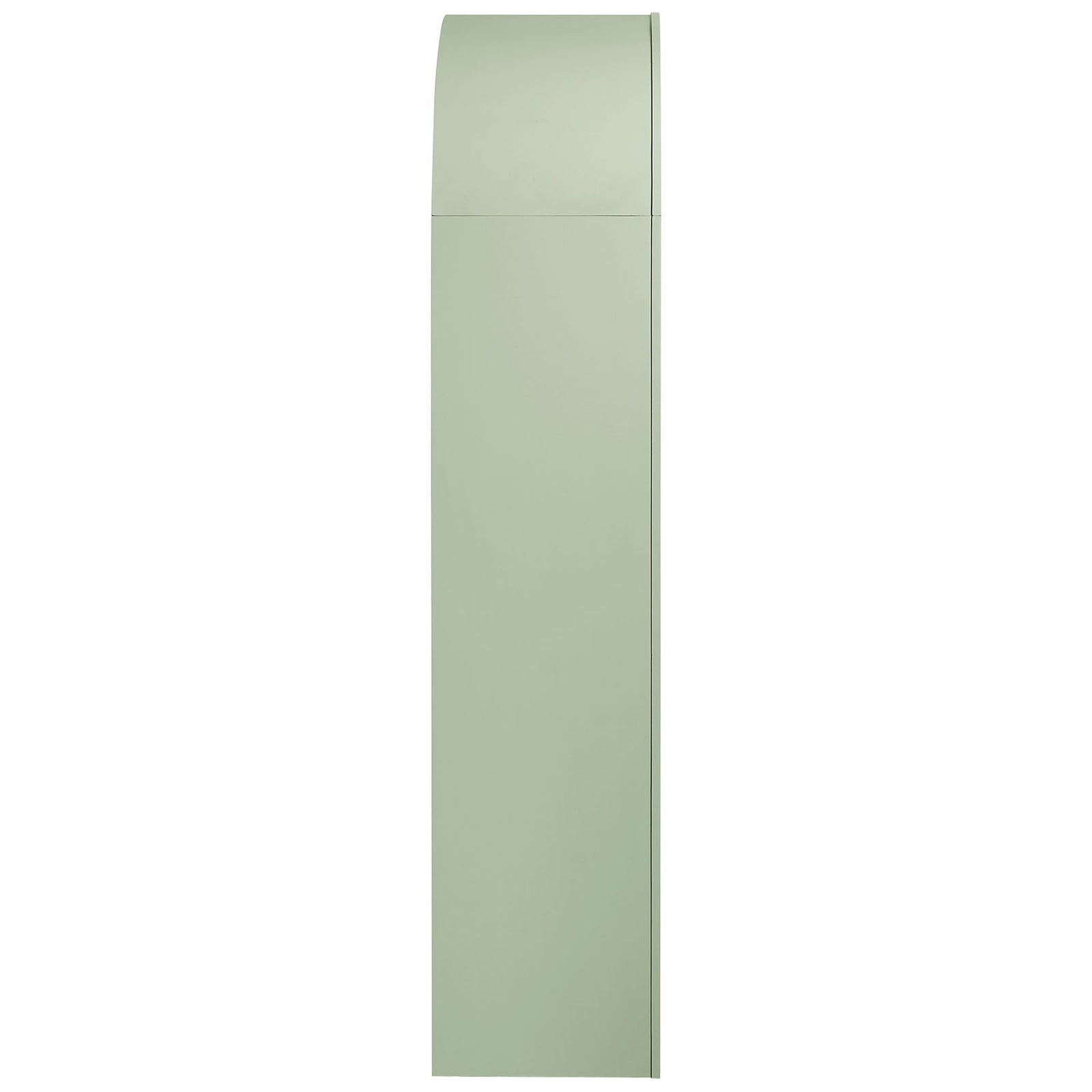 Streamlined sage frame with a smoothly curved arch and sturdy, space-saving depth || EEI-7584-SGE-OAK || side_studio