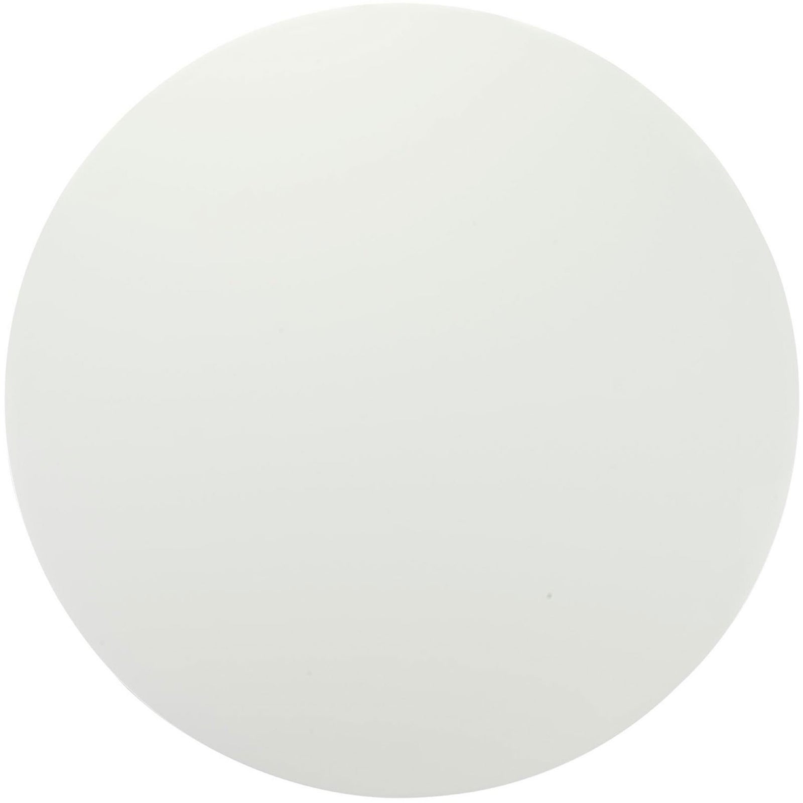 Smooth white circular tabletop surface with sleek minimalist profile. || EEI-785-WHI || top_studio