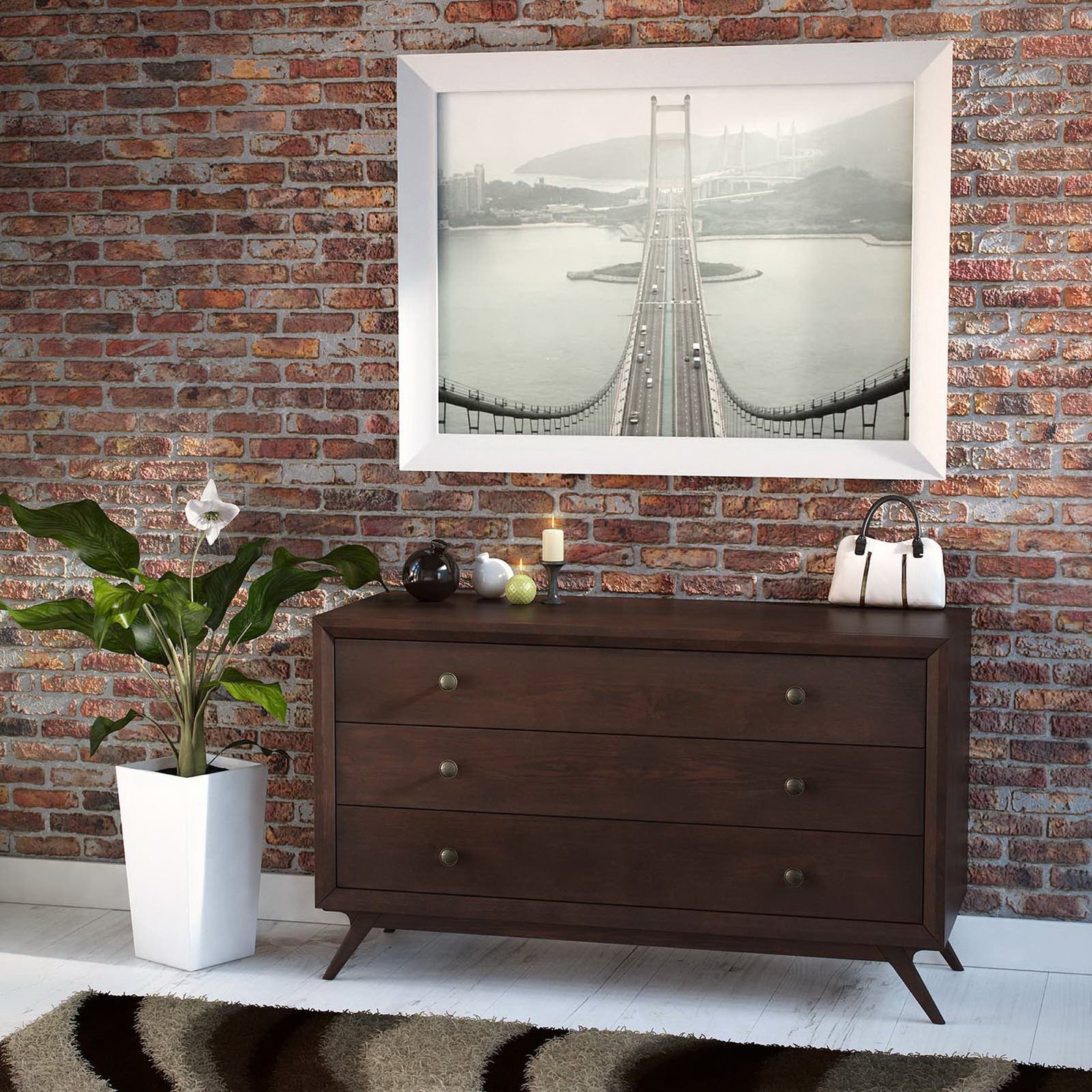 Trenton Wood Dresser Cappuccino