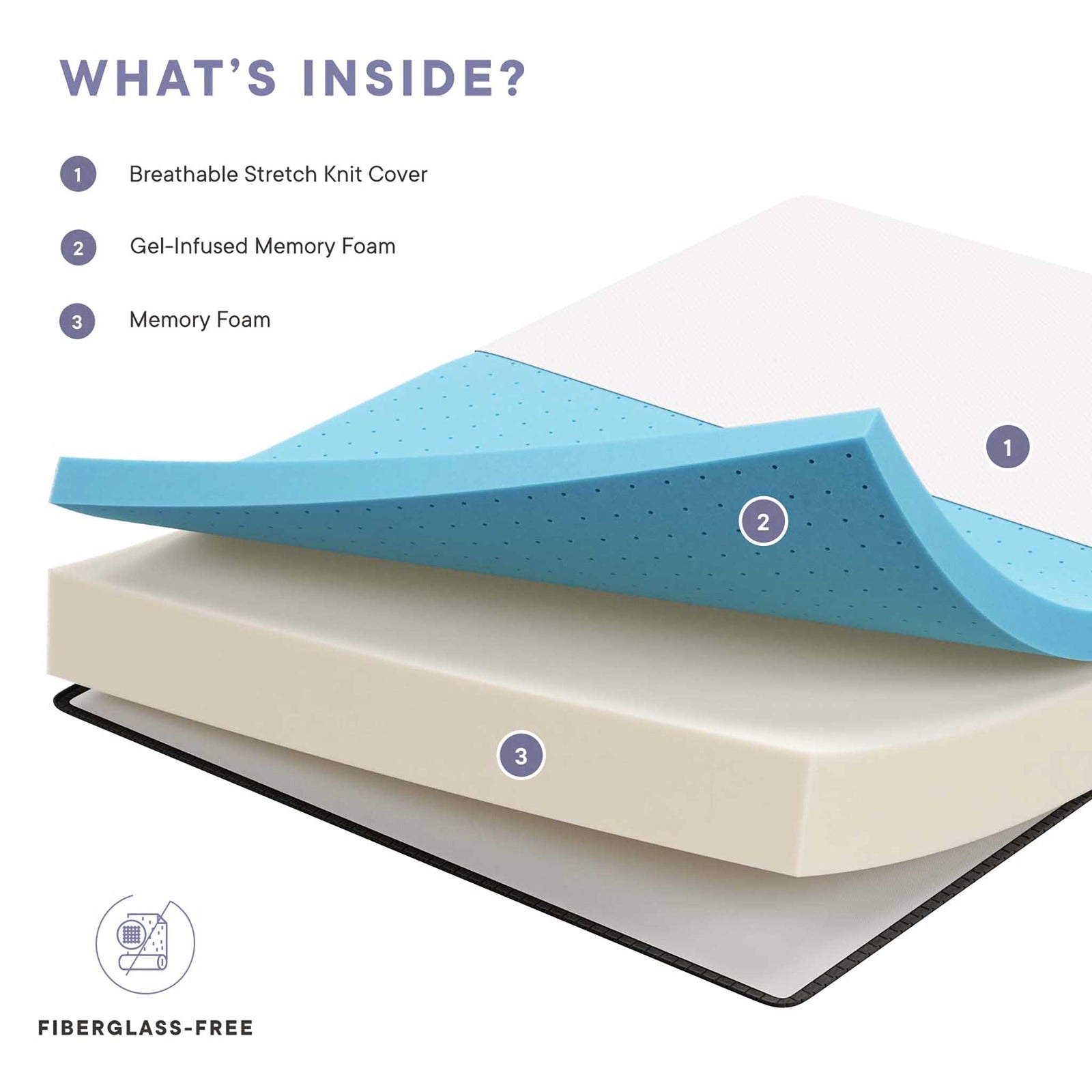 Aveline 10" Gel-Infused Memory Foam Mattress White